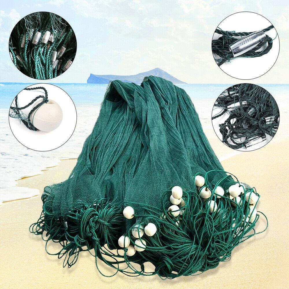 Gdrasuya10 65Ft Fishing Drag Net Beach Seine Bait Seine Nylon Mesh Fish Net Hand Made Net for Fishing 3 * 20M