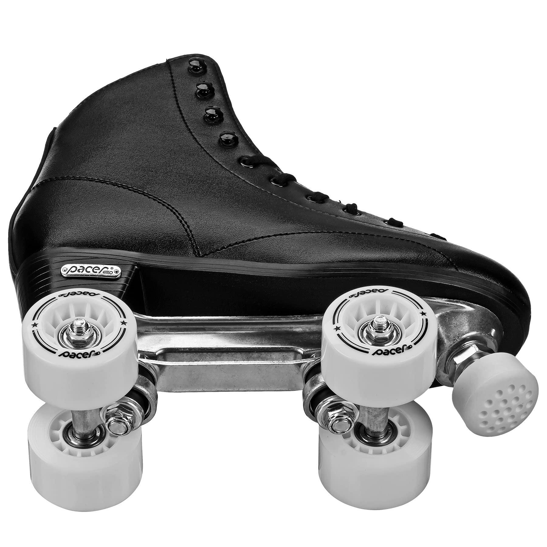 Pacer Pacer Stratos Traditional Quad Roller Skates, Black sz 7