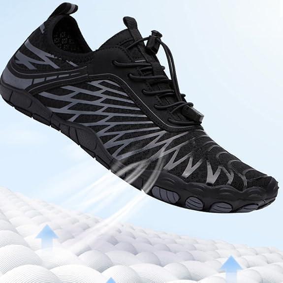 LELISKA LELISKA Barecourt: 2.0 Barefoot Pickleball Shoes, Hike Footwear Womens Mens Barefoot Shoes, Thin Sole, Zero Drop, Wide Toe Box (Black,6 Men/8 Women)