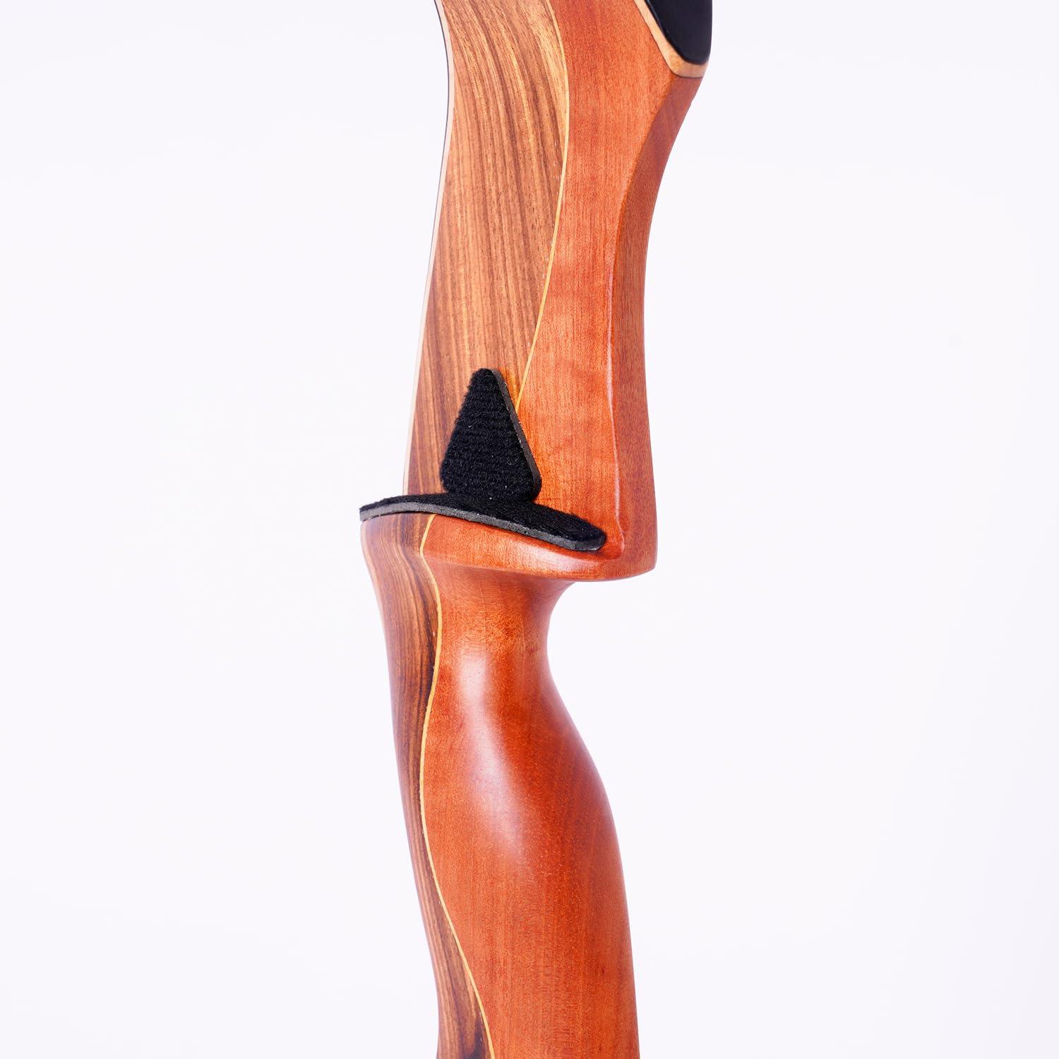 sanlida Sanlida Archery 60 Royal X8 One-Piece Bow Traditional Wooden Hunting Bow Handmade Hunting Bow and Arrows Kit for Adults & Traditional Archers, RH Only (55lbs, Right Hand)