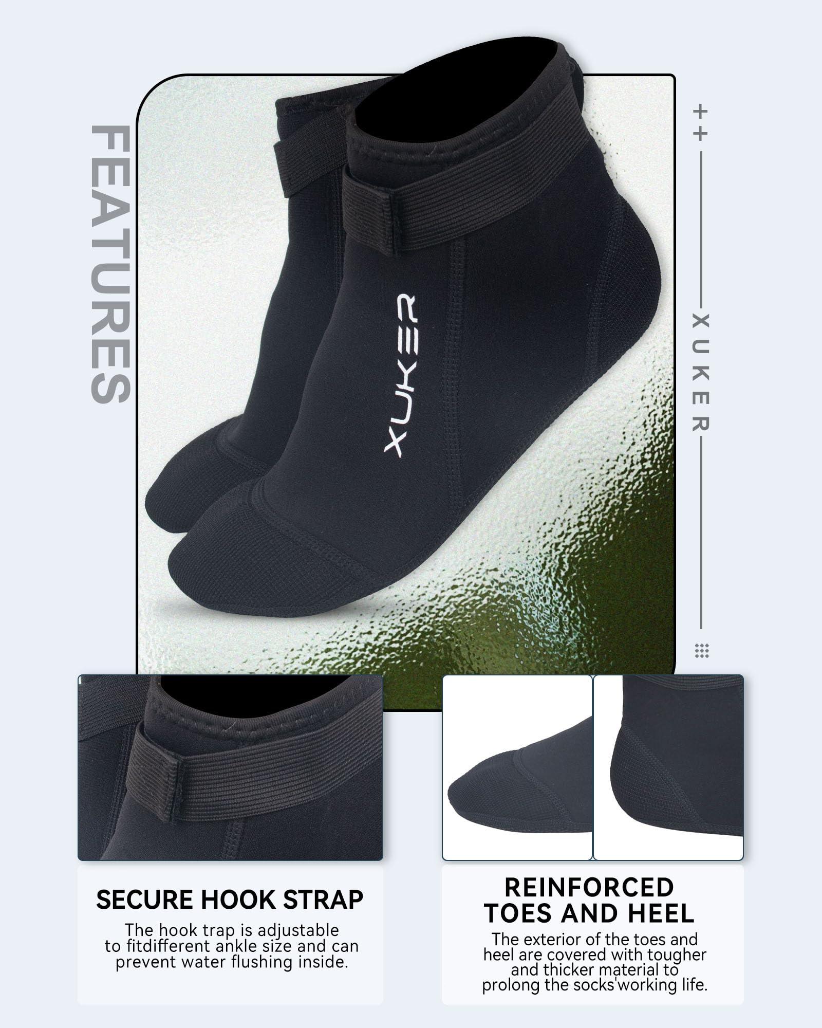 XUKER XUKER Neoprene Socks, 3mm Beach Volleyball Sand Soccer Water Wetsuit Socks for Diving Snorkeling Kayaking Paddling