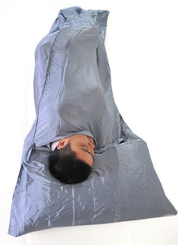 Marycrafts Marycrafts 100% Pure Mulberry Silk Single Sleeping Bag Liner Travel Sheet 83"x33" Silver