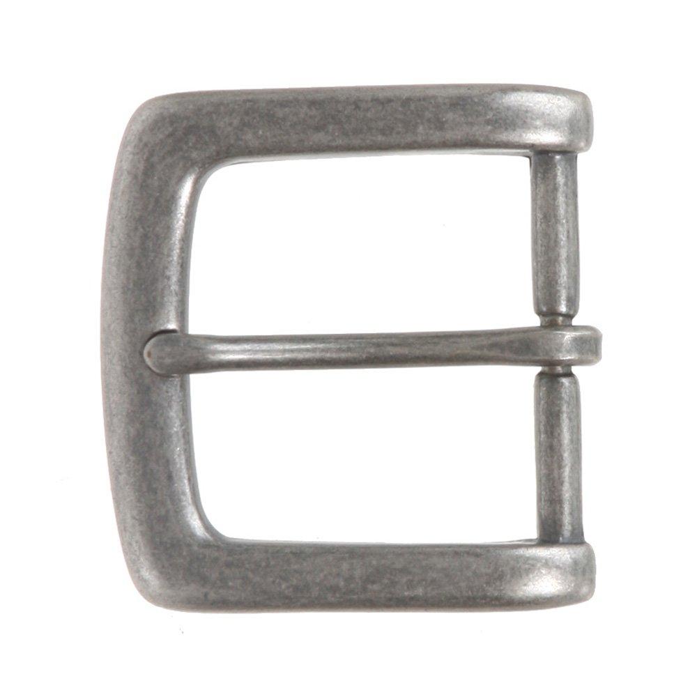 Beltiscool 1 1/2" (38 mm) Nickel Free Single Prong Square Belt Buckle, Antique Silver