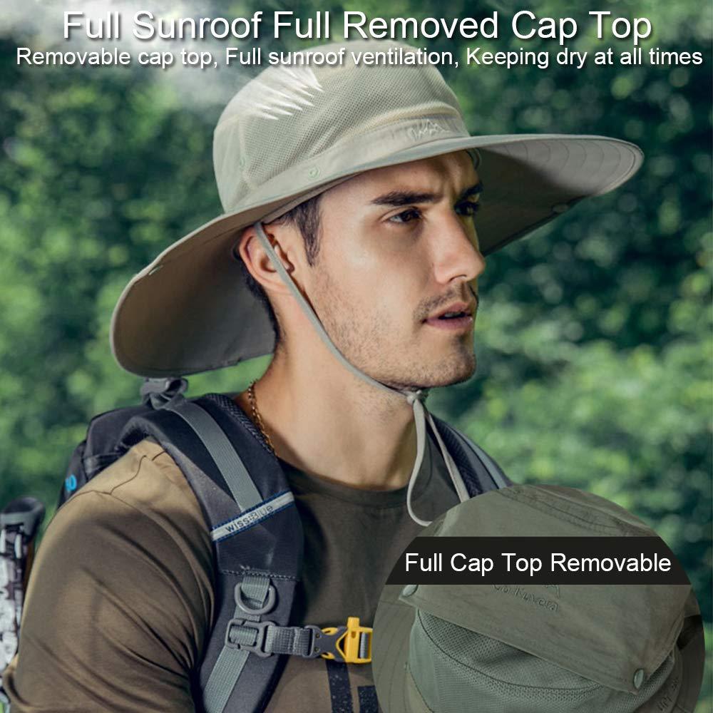 Cooltto Cooltto Wide Brim Sun Hats with Waterproof Breathable for Fishing, Hiking, Campingfor Men Women Kids Army Green