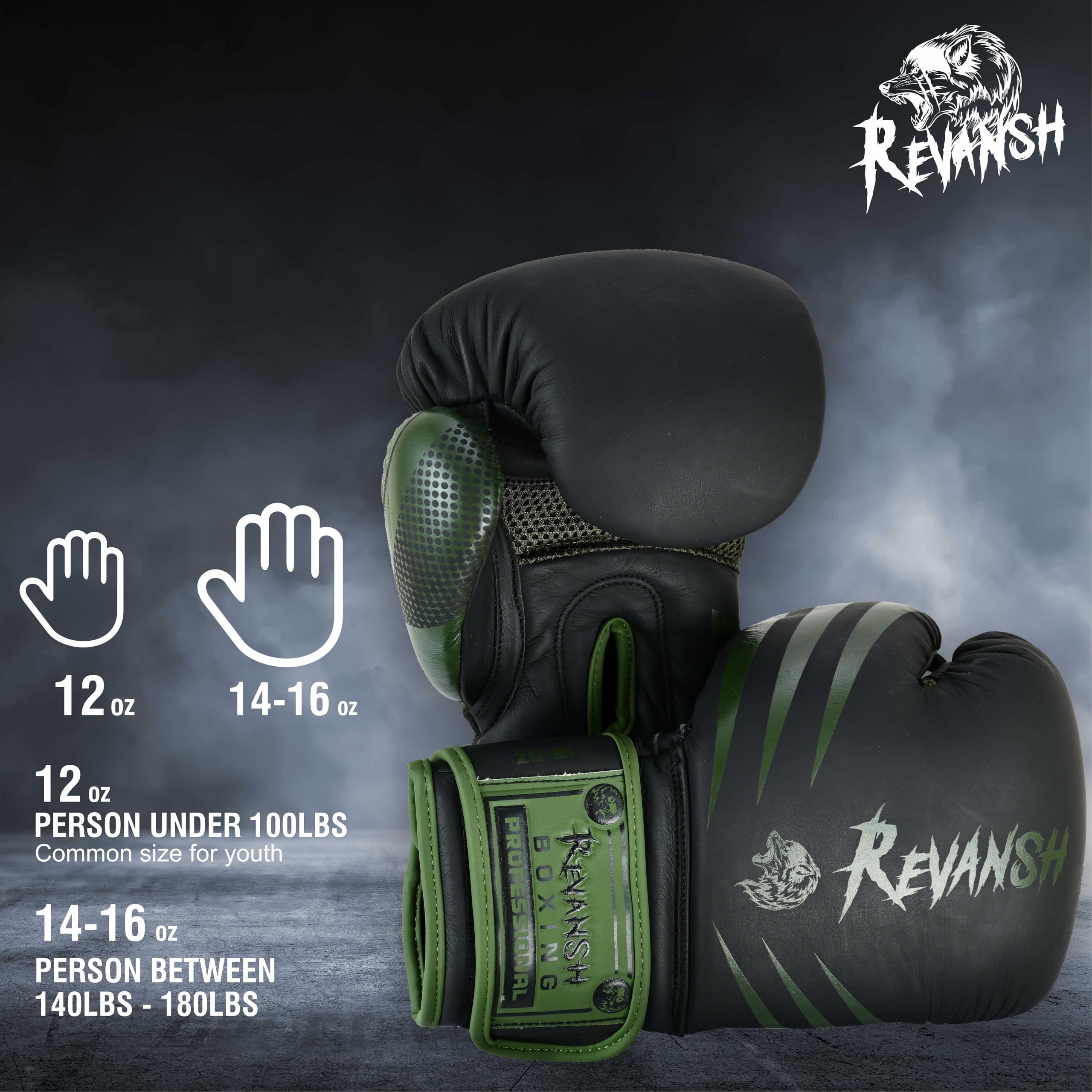 Fadi Sports Fadi Sports Revansh Boxing Gloves | Premium Matte Cowhide Leather | Pro Quality for Boxing, MMA, Muay Thai, Kickboxing, Durable, Comfortable, Protective for Training & Competition
