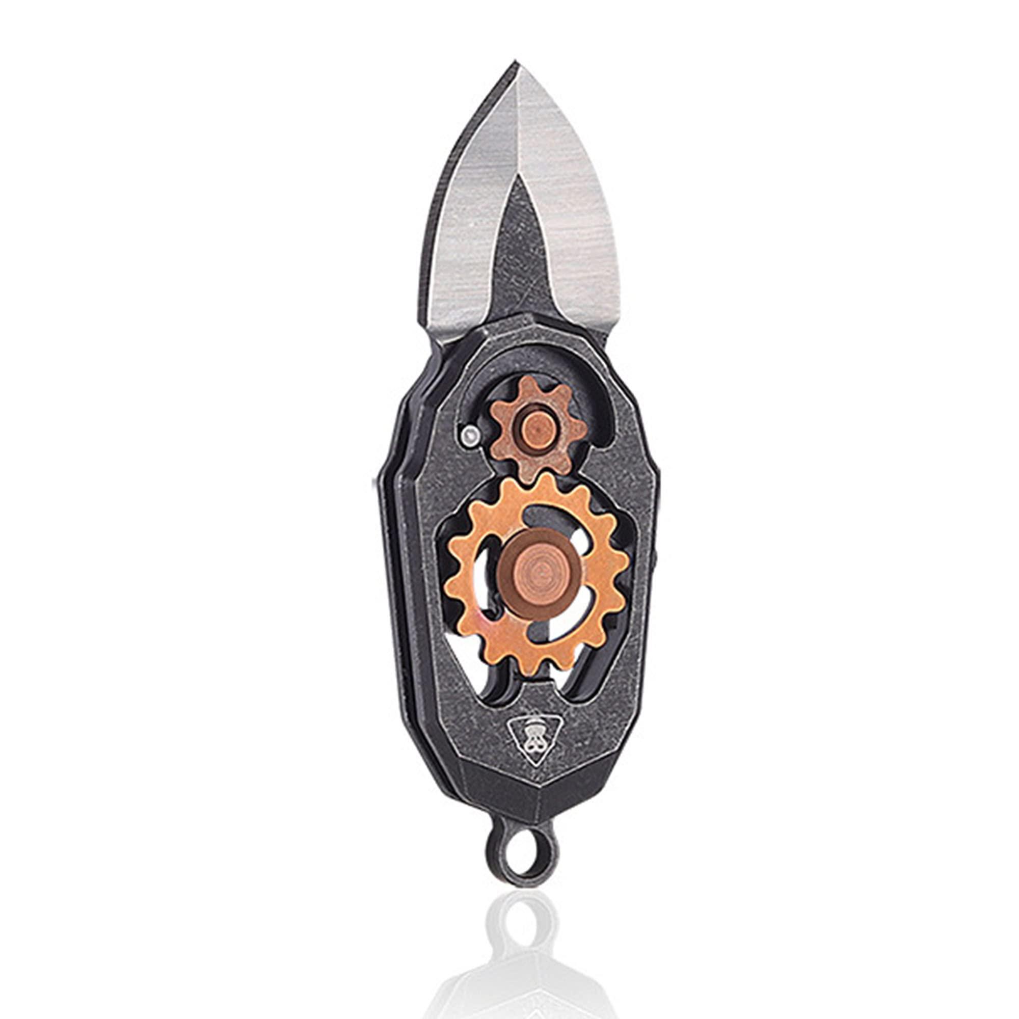 WANERSEN WANERSEN Stainless Steel Pocket Folding Knife EDC Outdoor Travel Everydaycarry EDC Gear, Black