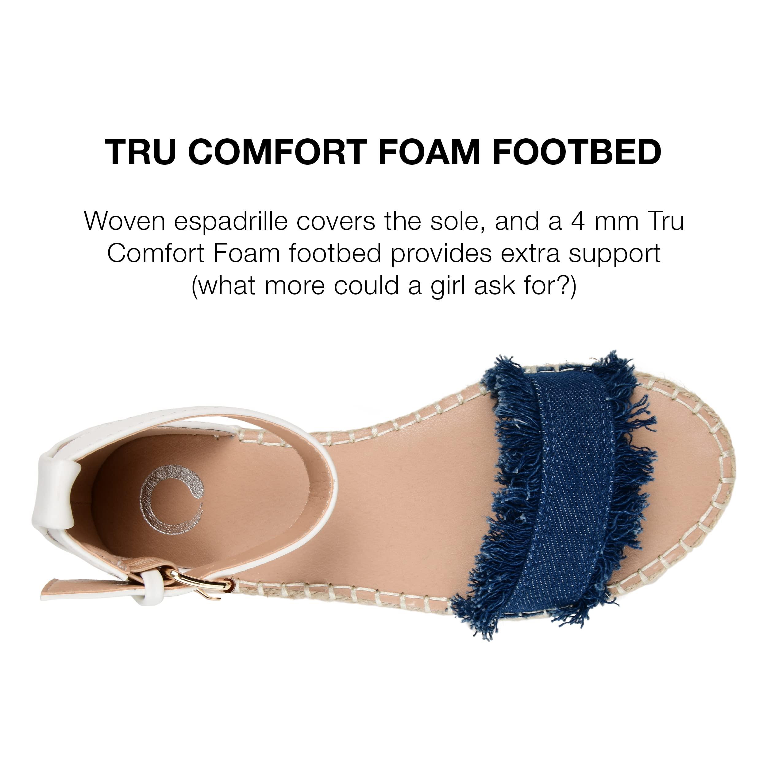 Journee Collection Journee Collection Women's Tristeen Tru Comfort Foam Espadrille Sandals - Size: 9 - Denim