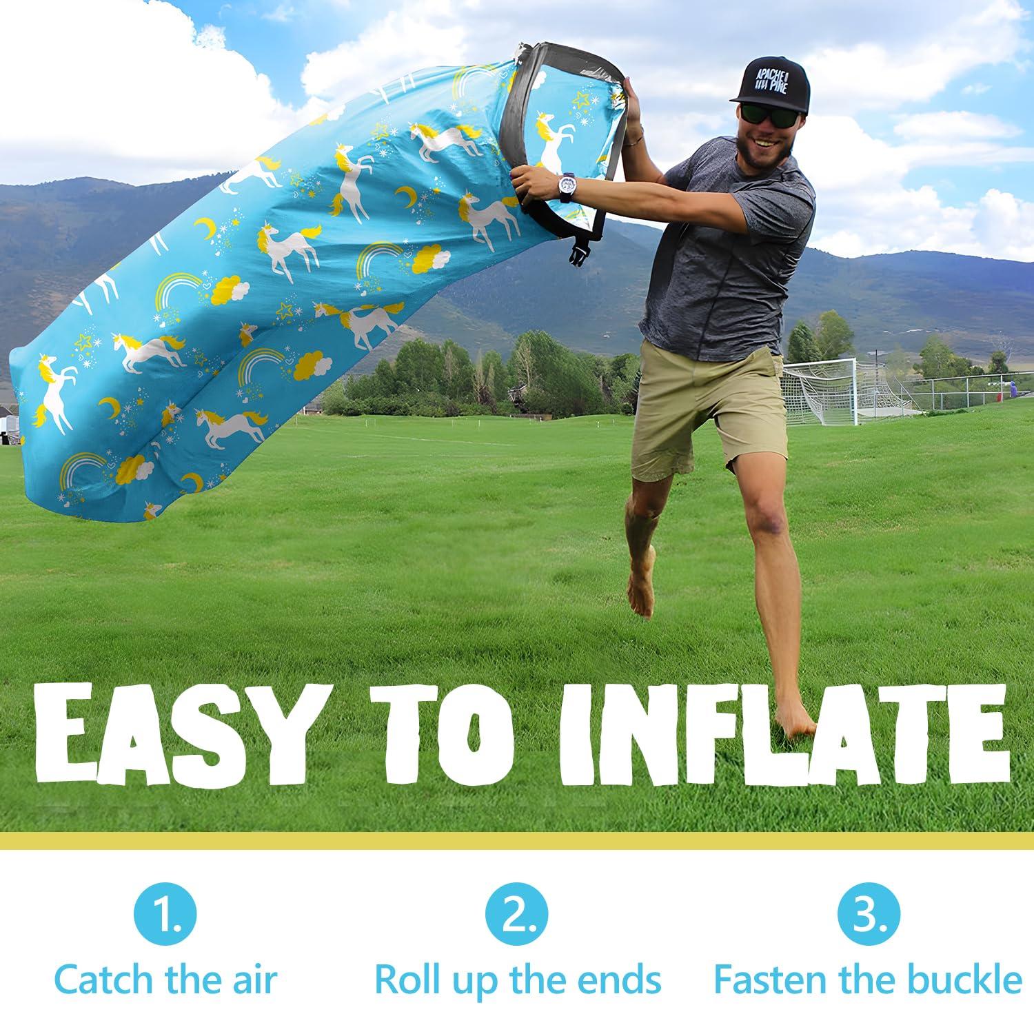 AlphaBeing AlphaBeing Inflatable Lounger Beach Chair Accessories, Air Sofa Hammock Inflatable Couch for Camping Backyard Lakeside with Compression Sacks, Ideal Outdoor Gifts for Adults