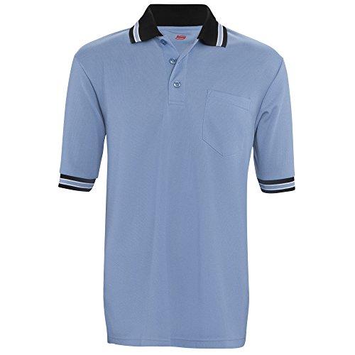 Adams Adams USA Short Sleeve Baseball Umpire Shirt - Sized for Chest Protector, COLUMBIA BLUE
