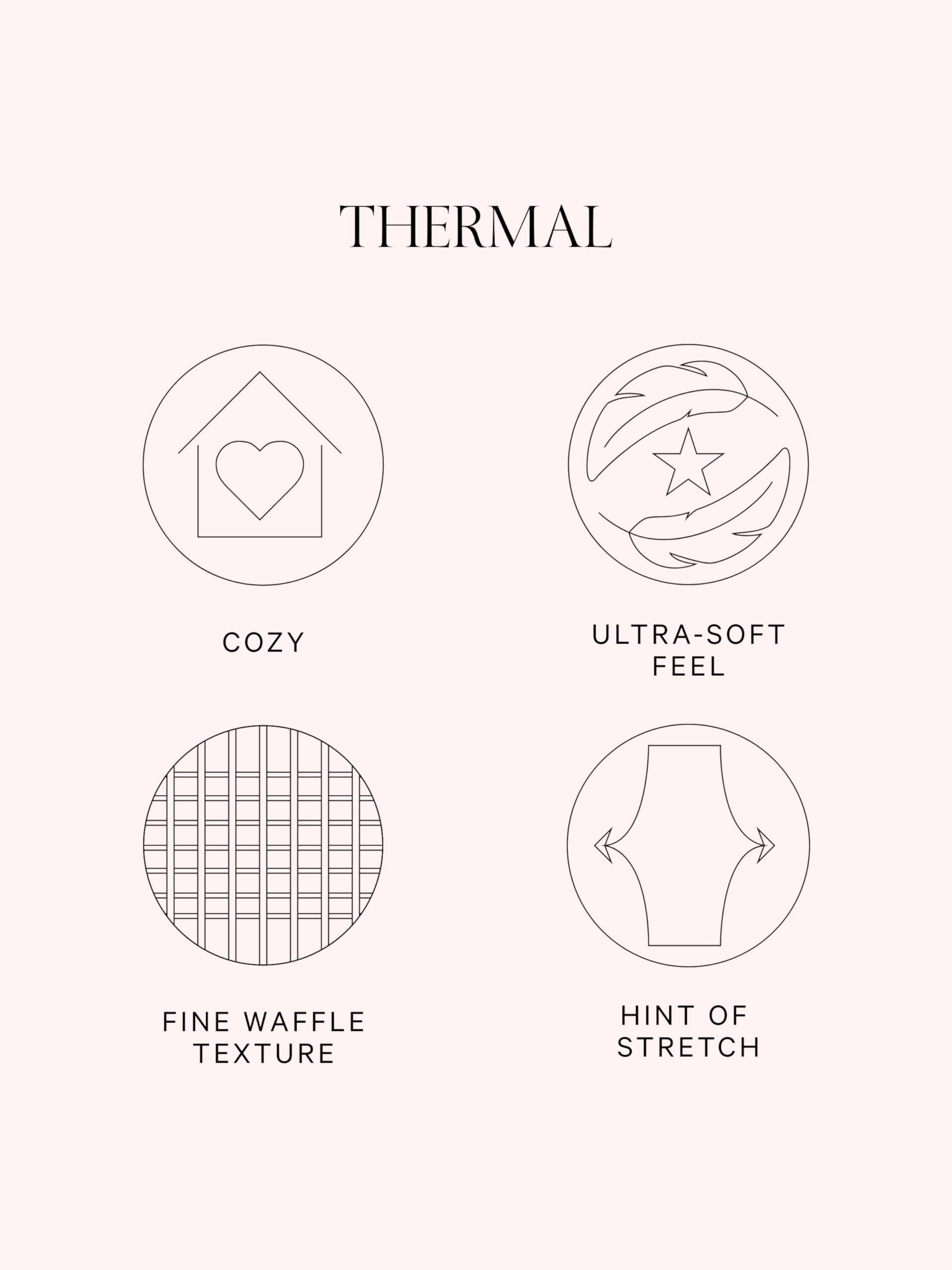 Victoria's Secret Victoria's Secret Thermal Pajama Set, Long Sleeve Shirt and Pants, Pajamas for Women, Pine Stripe, M