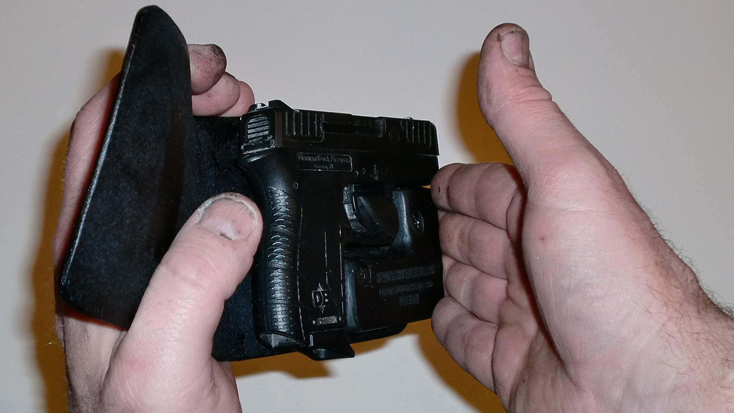 Kevin's Concealment Holsters Wallet Holster for Full Concealment - Diamondback .380 (Black, Right Hand, CT Laserguard)