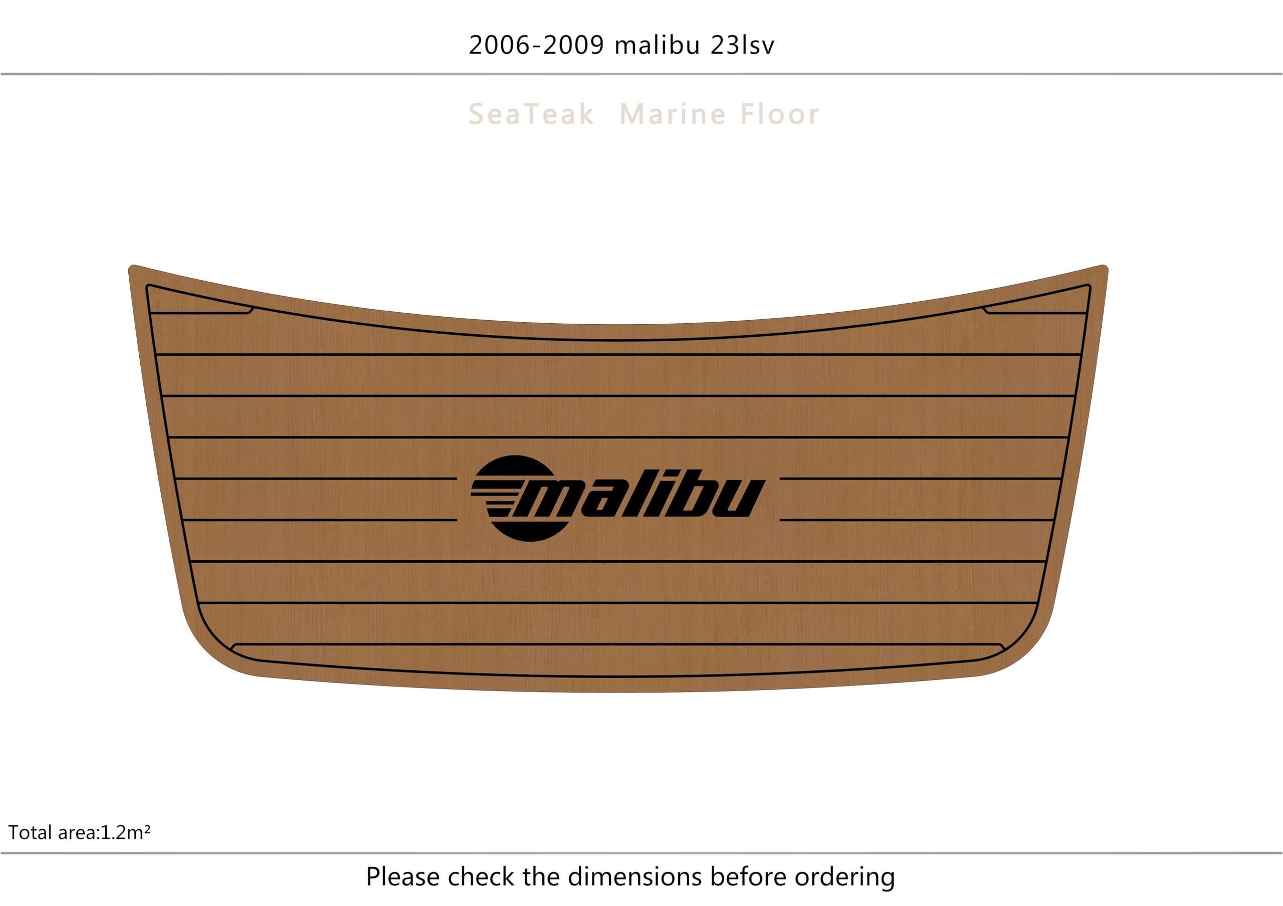 ATDEK ATDEK 2006-2009 MALIBU 23LSV Swim platform 1/4 6mm eva Faux Teak Deck Surfing Boat Fishing Boat Motorcycle Hurts crapet Non-Slip mat Floor (Black over Red)