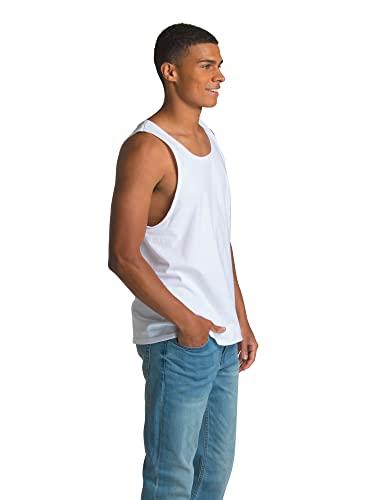 Fruit of the Loom Fruit of the Loom Men's Eversoft Cotton Sleeveless T Shirts, Breathable & Moisture Wicking with Odor Control, Sizes S-4x, Tank-2 Pack-White Ice