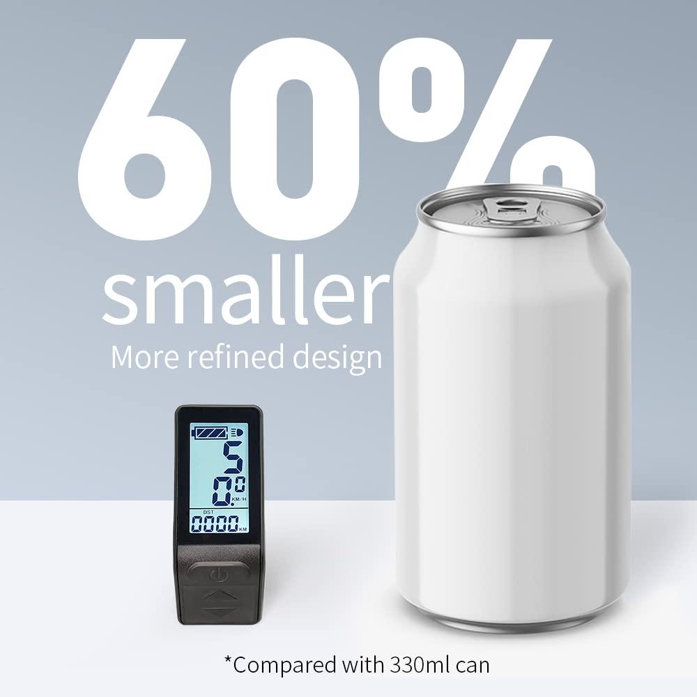 HUDAMZKY Ebike LCD Display Mini Meter KT-LCD4 Display Compatible 24V 36V 48V 52VKT Controller Electric Bike Conversion Kit (LCD4 Waterproof Plug)