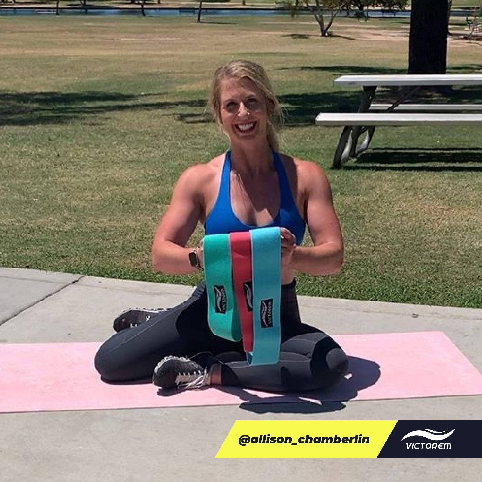 Victorem Victorem Resistance Hip Booty Bands Set - Fabric Bands for Glutes and Legs Exercise - with Digital Workout Guide (White, Grey, Black)