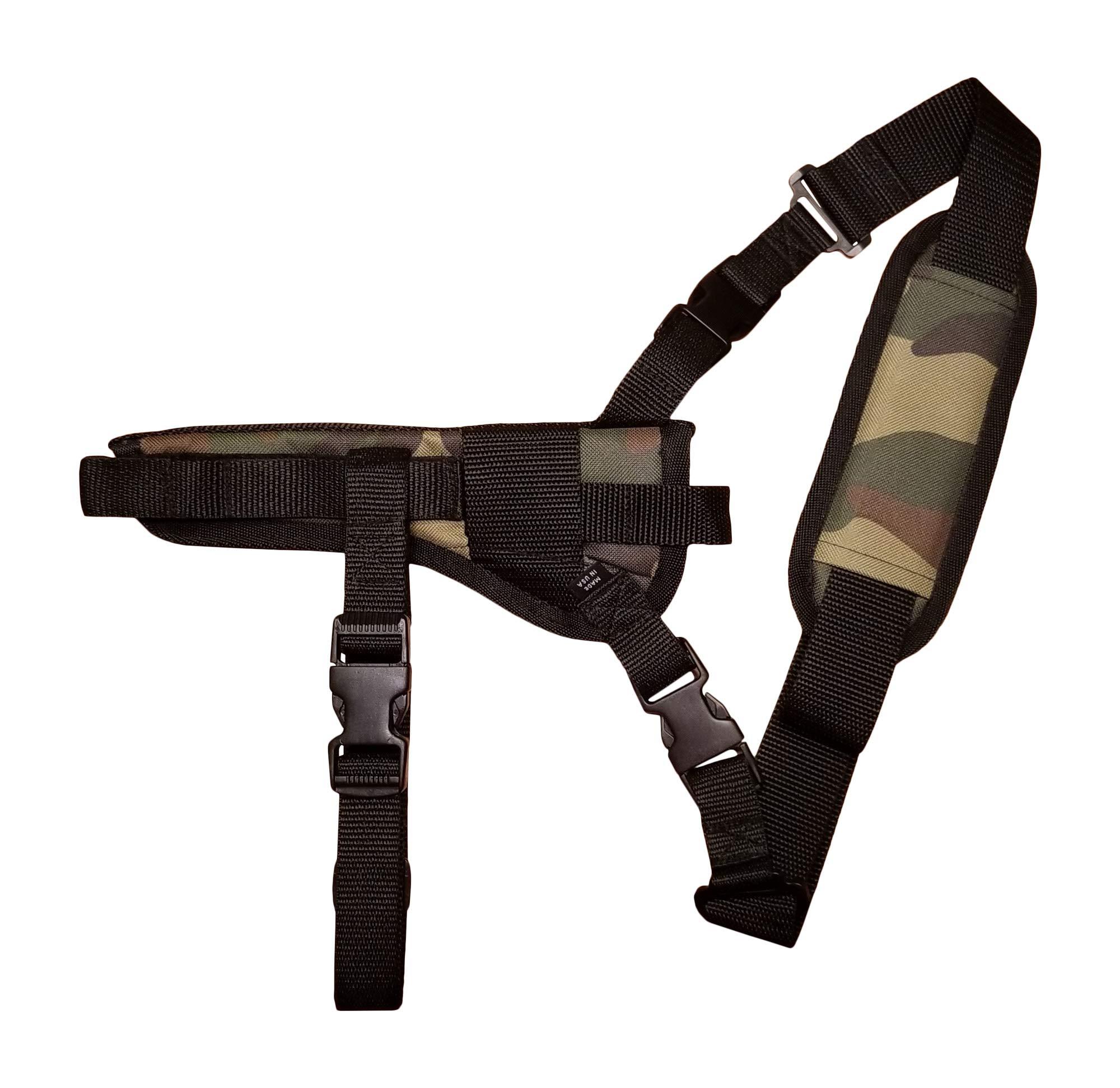 Silverhorse Holsters Silverhorse Holsters Chest/Shoulder Gun Holster | Fits Heritage Rough Rider Big and Small Bore Revolvers in 3.5" - 9" Barrel Lengths (Small Bore 9" Barrel Left Hand, Woodland Camo)