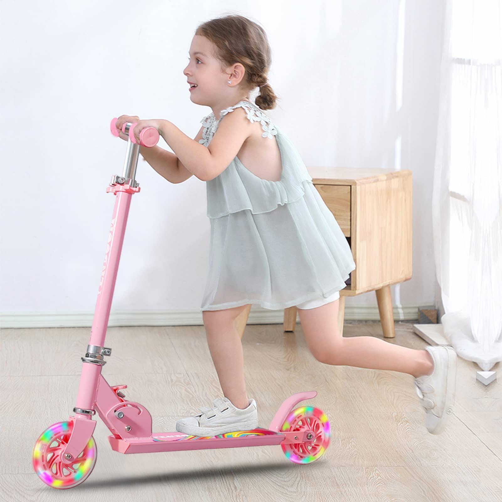 TENBOOM TENBOOM Scooter Toys for Kids Ages 6-12/3-5, Light Up Wheels Christmas Birthday Gifts for Girls Boys, Easy Folding Kids Scooter with 3 Levels Adjustable Handlebar