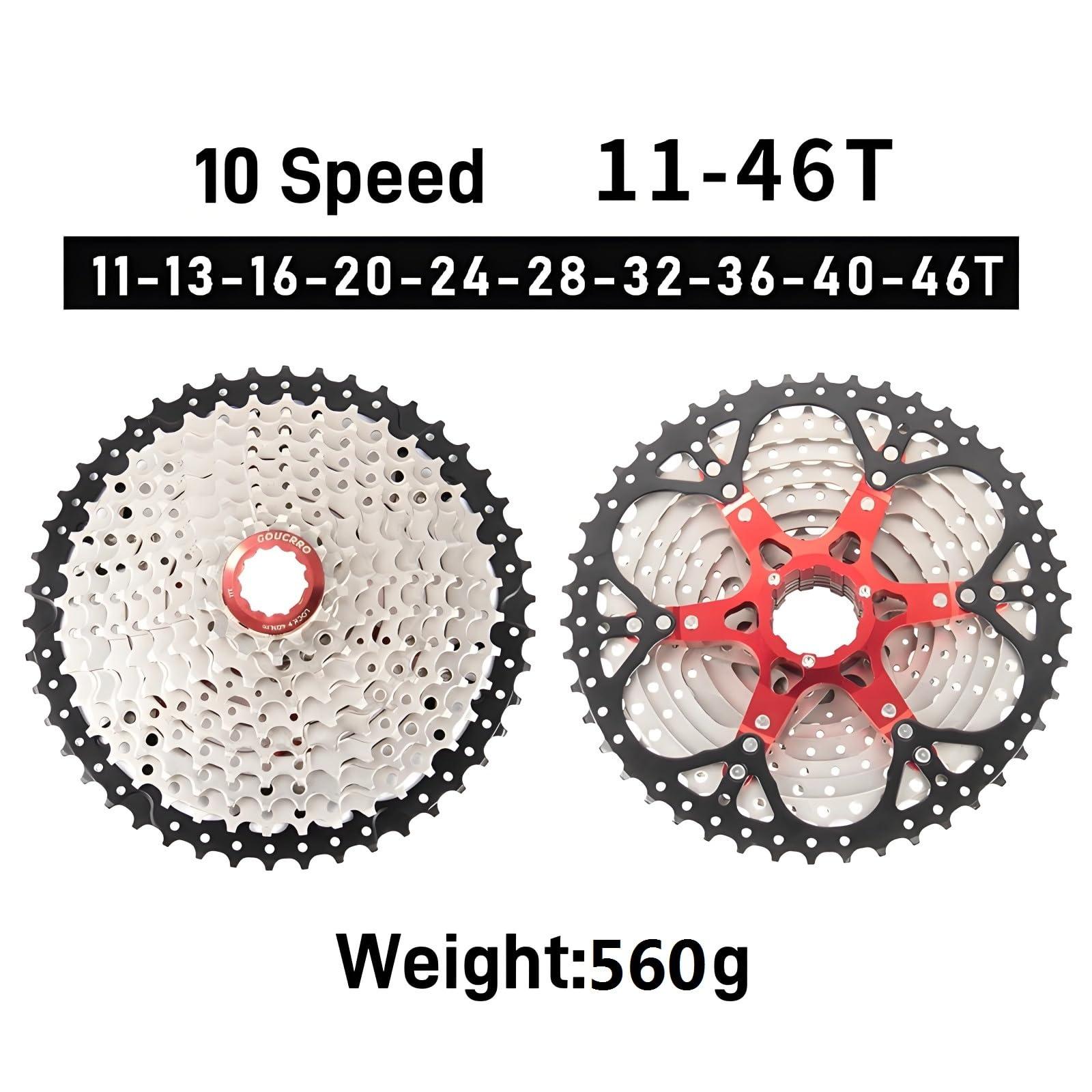 goucrro goucrro Bike Cassette 10-Speed Cassette 11-36T, 11-40T, 11-42T, 11-46T, 11-50T Bicycle Cassettes & Freewheels Fit Mountain Bike, Road Bicycle