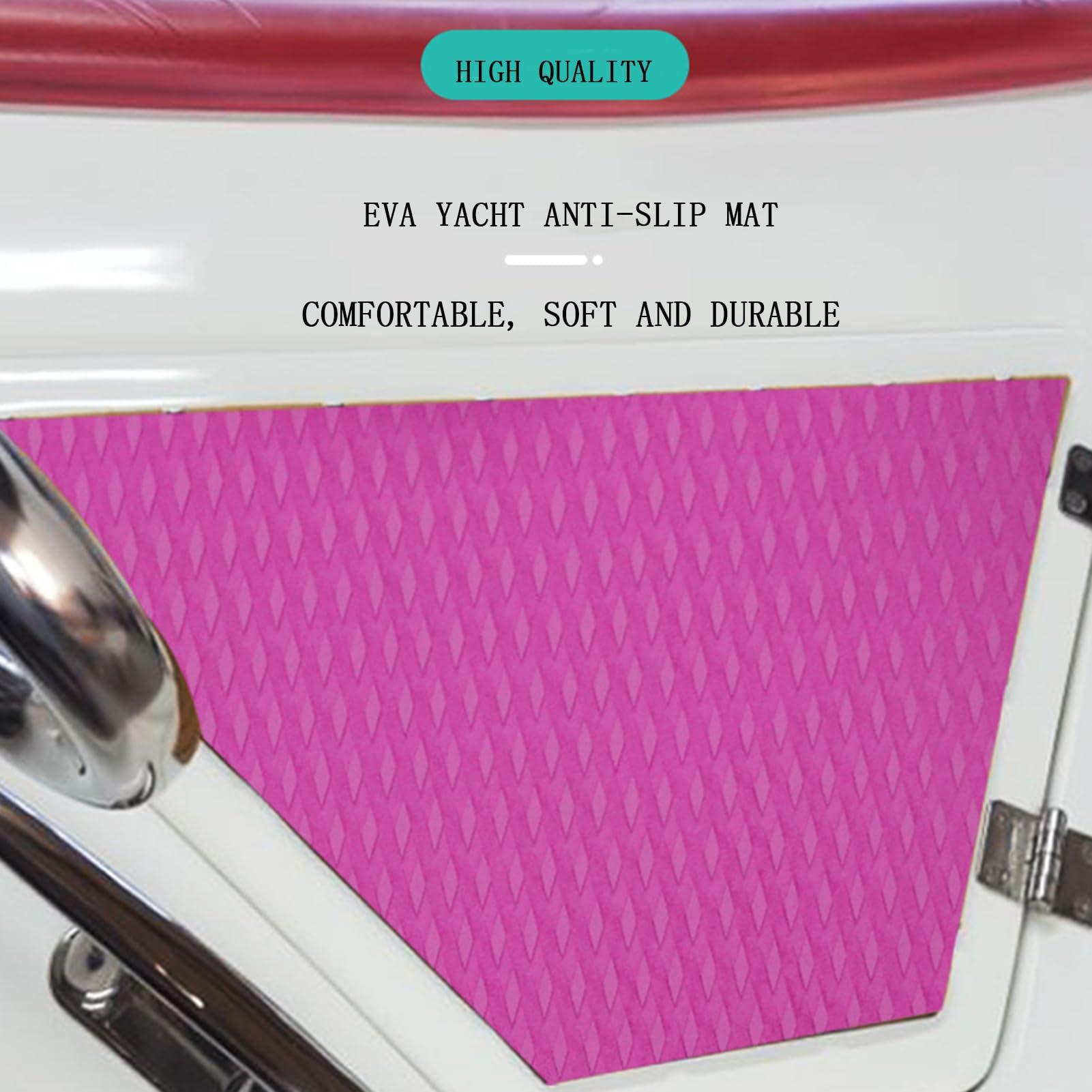 WKXTECZT WKXTECZT EVA Foam Boat Flooring Faux Teak Boat Decking Sheet Easily Cut Non-Slip Marine Mat Dot Texture Self-Adhesive Flooring Sheet for Pontoon Motorboat RV Yacht,Pink,240cmX90cm