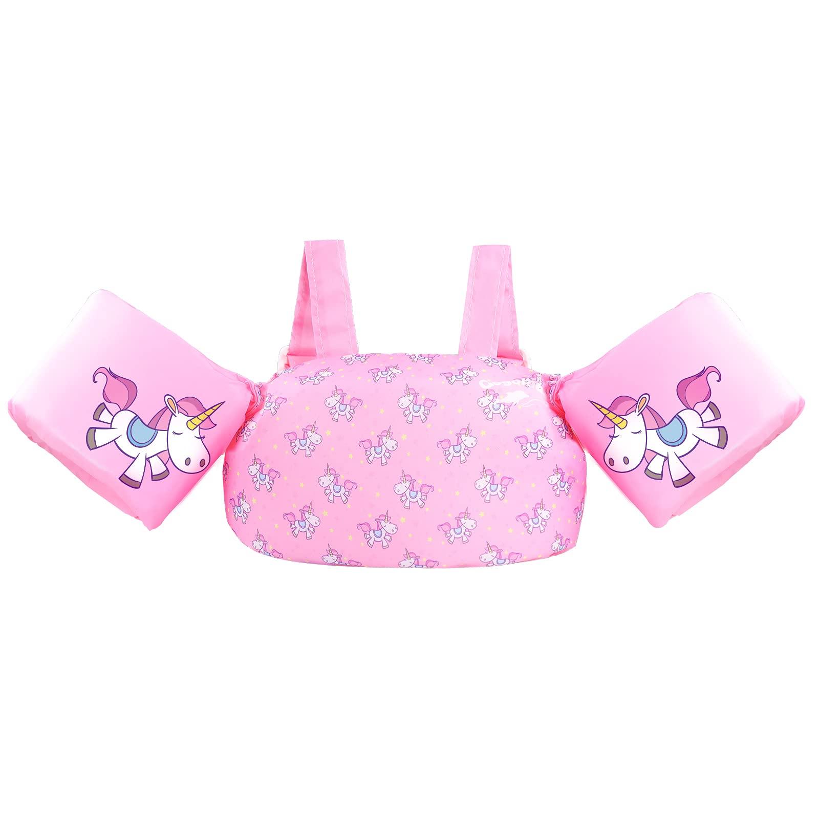 Gogokids Gogokids Kids Swim Vest, Toddler Floaties for 30-50 lbs/2-6 Years Old Girls and Boys, Float Swimwear with Shoulder Strap