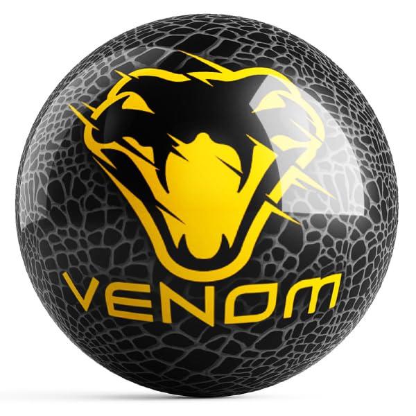 On The Ball Bowling On The Ball Bowling Motiv Venom Spare Bowling Ball Black/Gold - UNDRILLED - Made of Polyester (16)