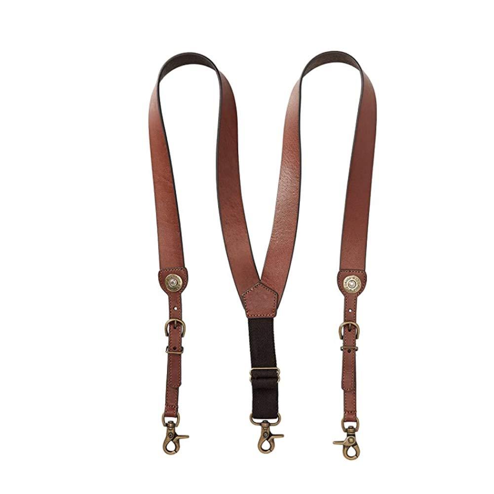 Nocona Belt Co. Nocona Belt Co. Men's Standard Bullet Concho Gallus Leather Suspenders, Brown, Medium