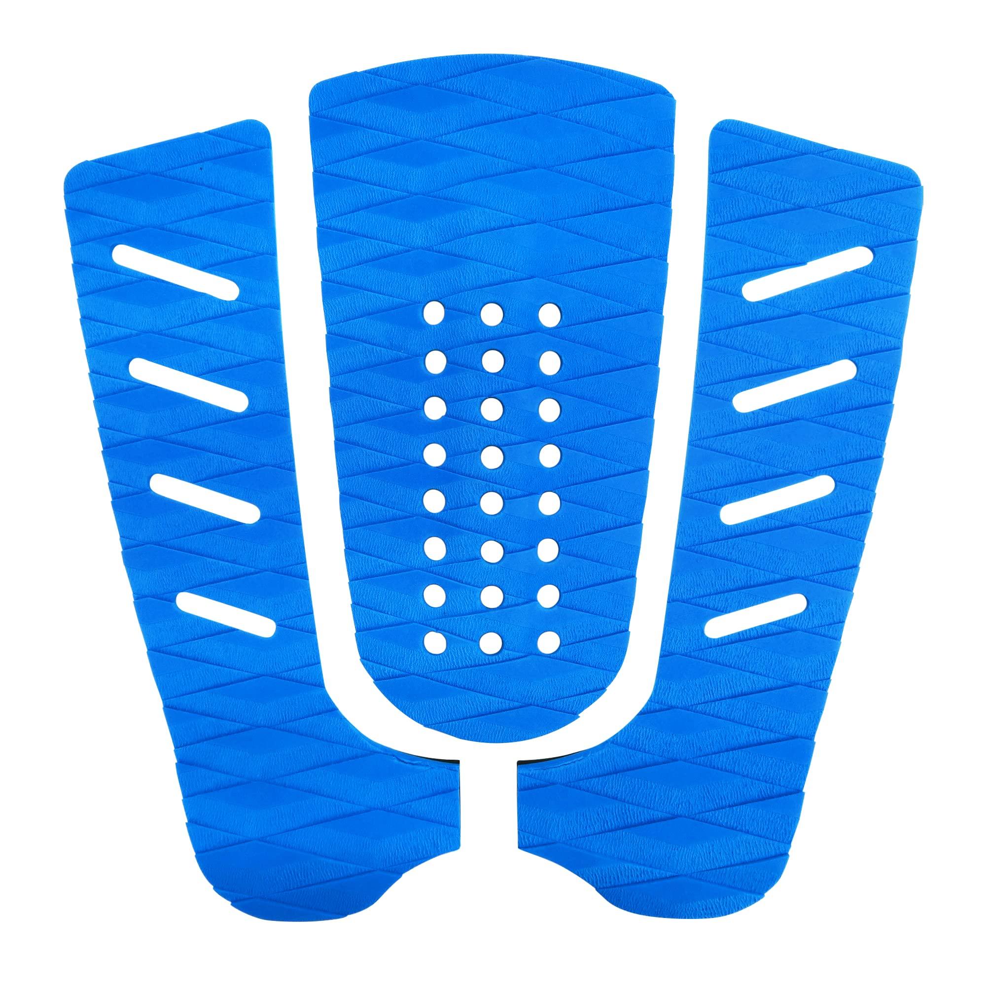 AQUBONA AQUBONA 3 Piece EVA Surfboard Deck Traction Pads for Stomp Skimboards, Surf Boards, Funboard, Fish Board