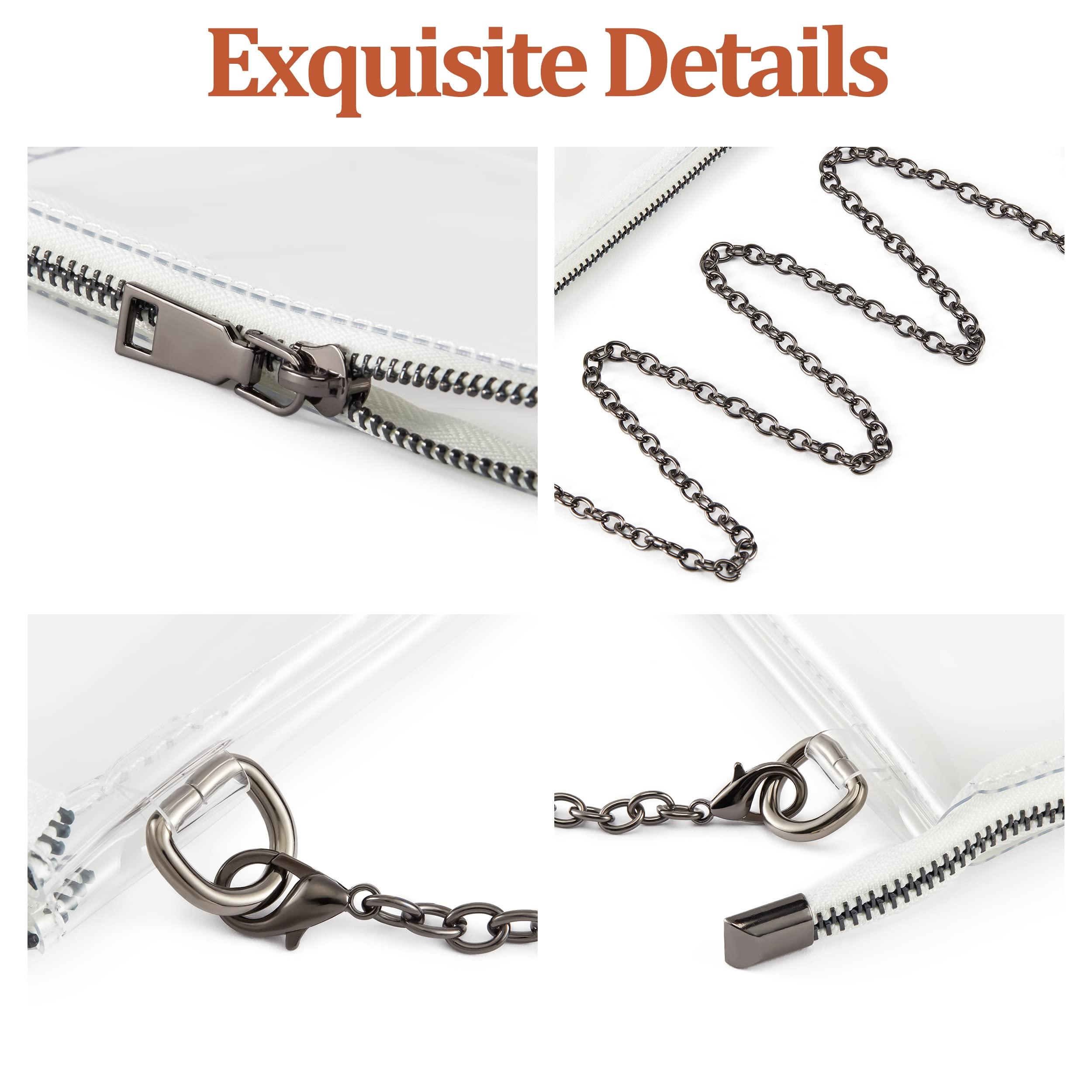 COZYOFFI COZYOFFI Clear Bag Stadium Approved: Suit for Quick Security Check - Small Transparent Purse for Women