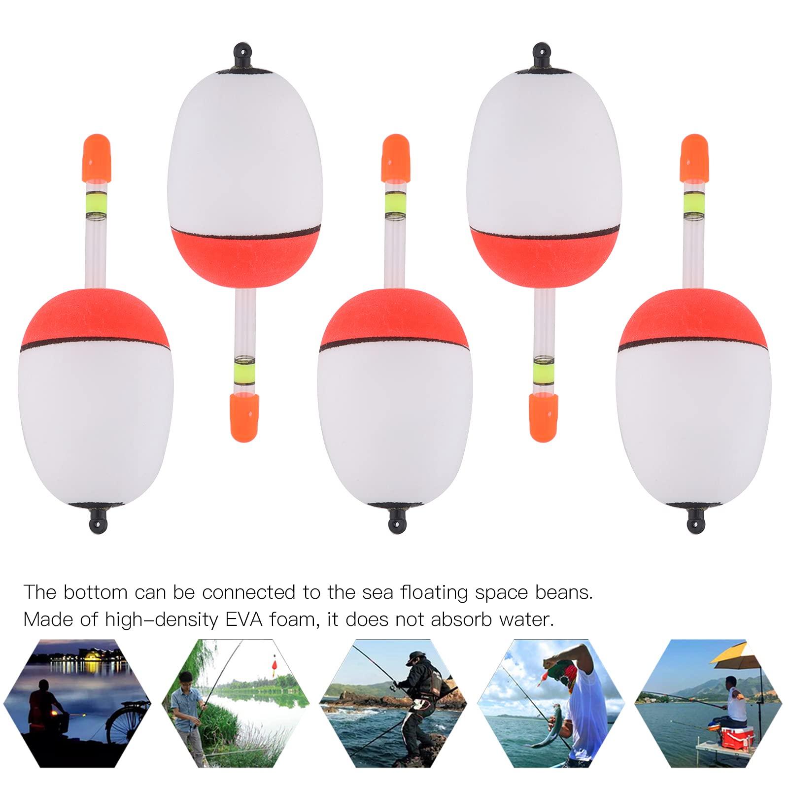 HERCHR HERCHR Fishing Bobber, 5PCS EVA Drift Float Light Stick Foam Fish Floats LongRange Shot Hanging Drifting Accessories for Outdoor Night Fishing(40g)