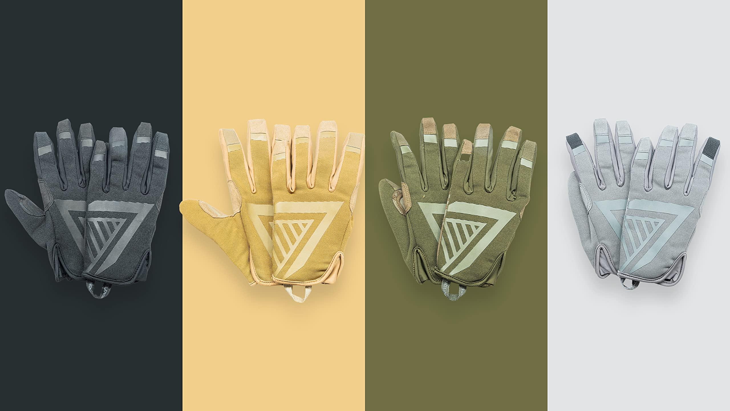 Glove Station Glove Station The Impulse - Tactical Shooting Gloves for Men with Touchscreen Compatibility, Lightweight Design and Outstanding Grip for Outdoor, Sports, Motorcycle and Work - Tan, Small Size