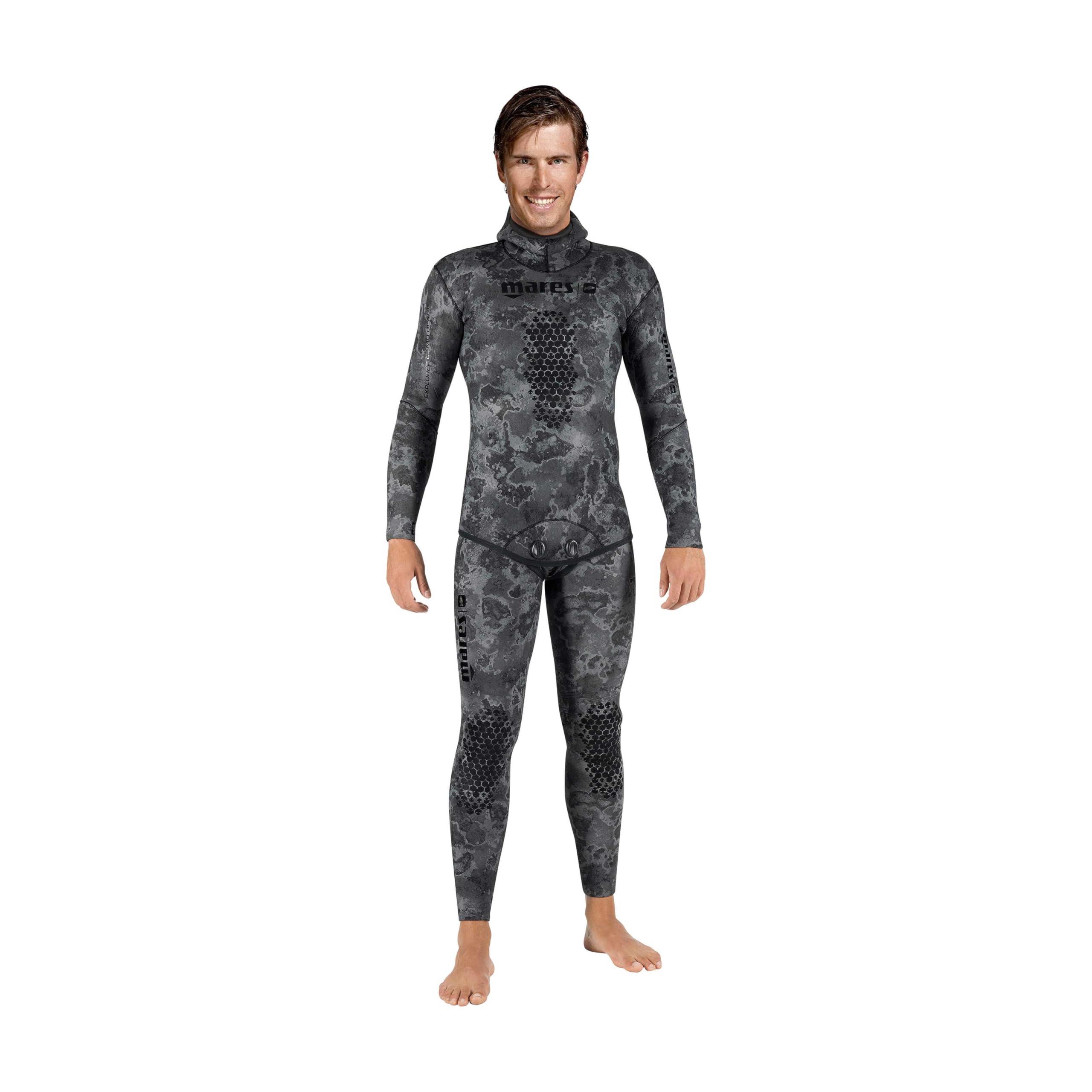 Mares Mares Men's Explorer Camo Black 5mm Neoprene Freediving Spearfishing Wetsuit Pants - Reinforced Knee Pads, Anatomical Design, S2