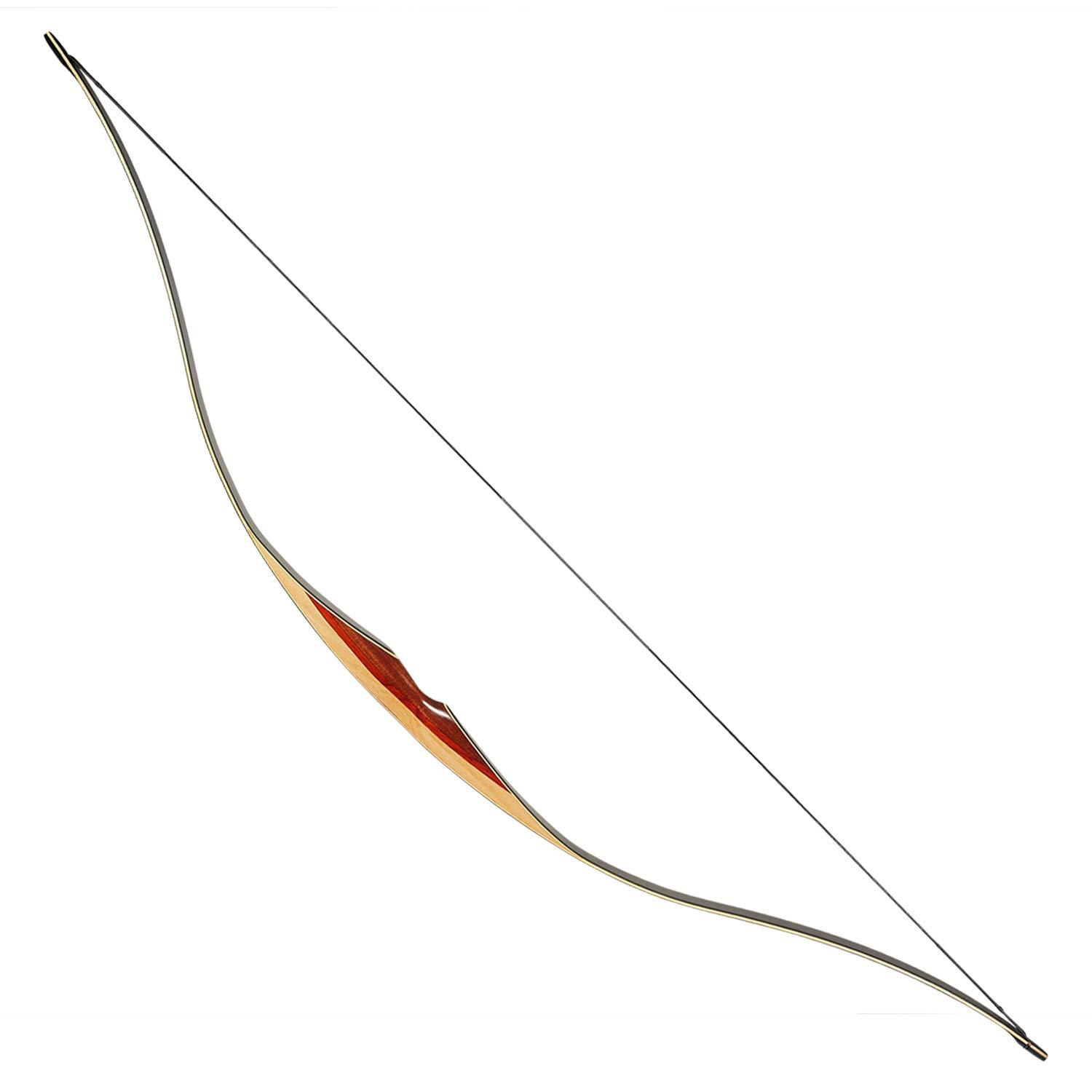 KAINOKAI KAINOKAI 54\" Traditional Laminated Recurve Bow/Archery Amercian Hunting&Target Horse Bow/Longbow Most Arrows fits,15-55 lbs for Kids Teens & Adults