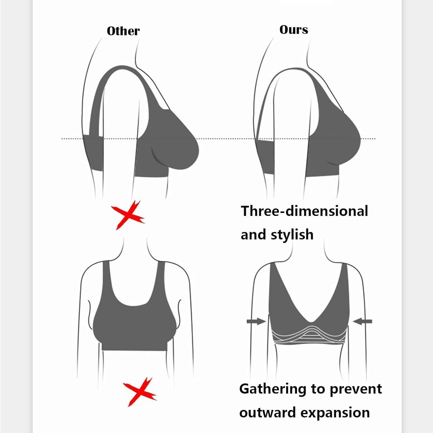 Swinizh Nulalift Anti Sagging Bras for Older Women, Nulalift Breathable Seamless Bra Everyday Bra for Women (Beige,6XL)