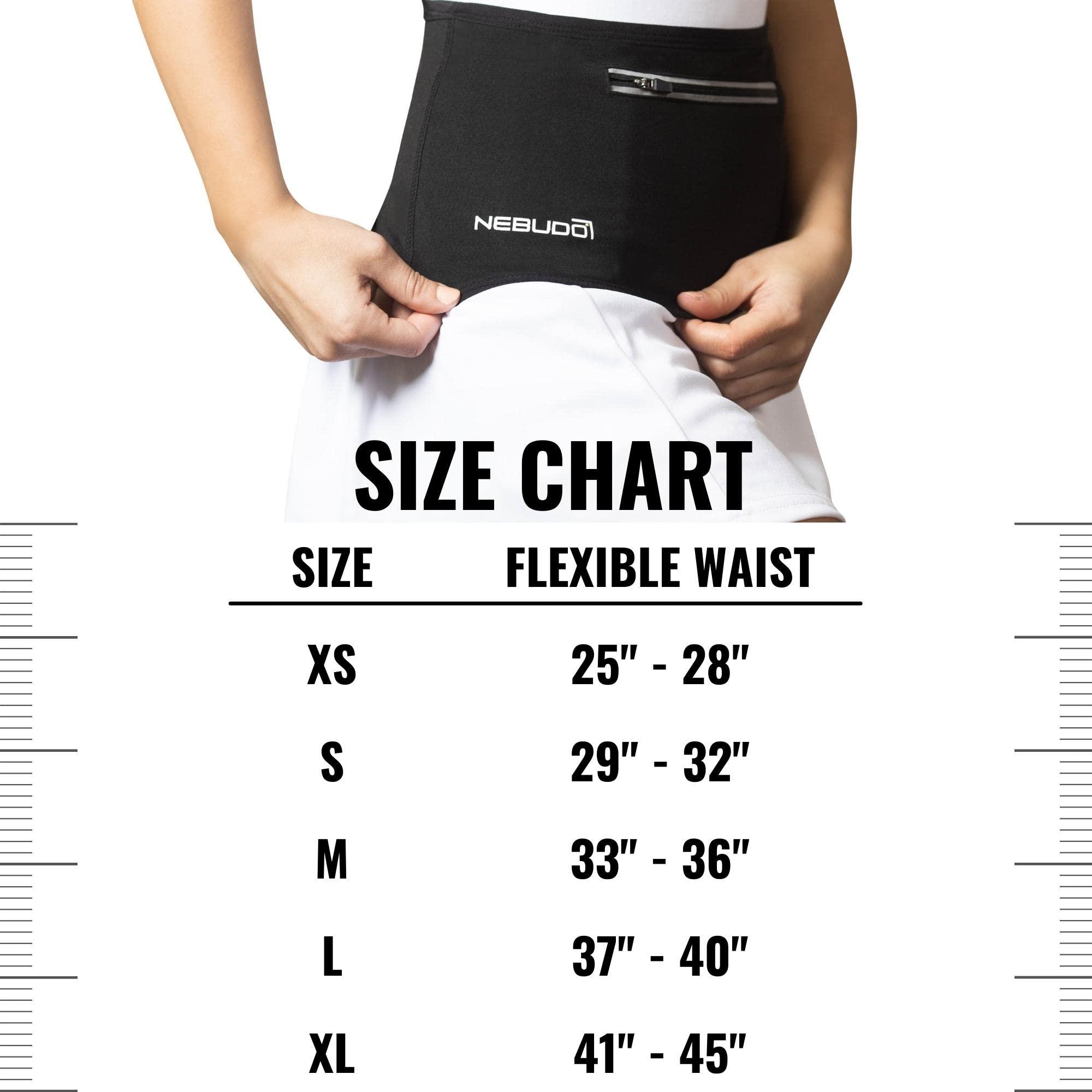 Nebudo Nebudo Tennis Ball Band Holder Pickleball Tennis Balls Pickleballs Holding Accessory for Women Skirt Men Waist Hip Bags Accessories (XS: 25"-28" Flexible Waist)