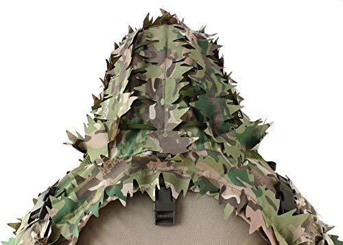 ROCOTACTICAL ROCOTACTICAL Sniper Ghillie Viper Hood with 3D Laser-Cut Leaves, Tactical Ghillie Suit Foundation for Wargame, Hunting, Airsoft, Sniper Coat