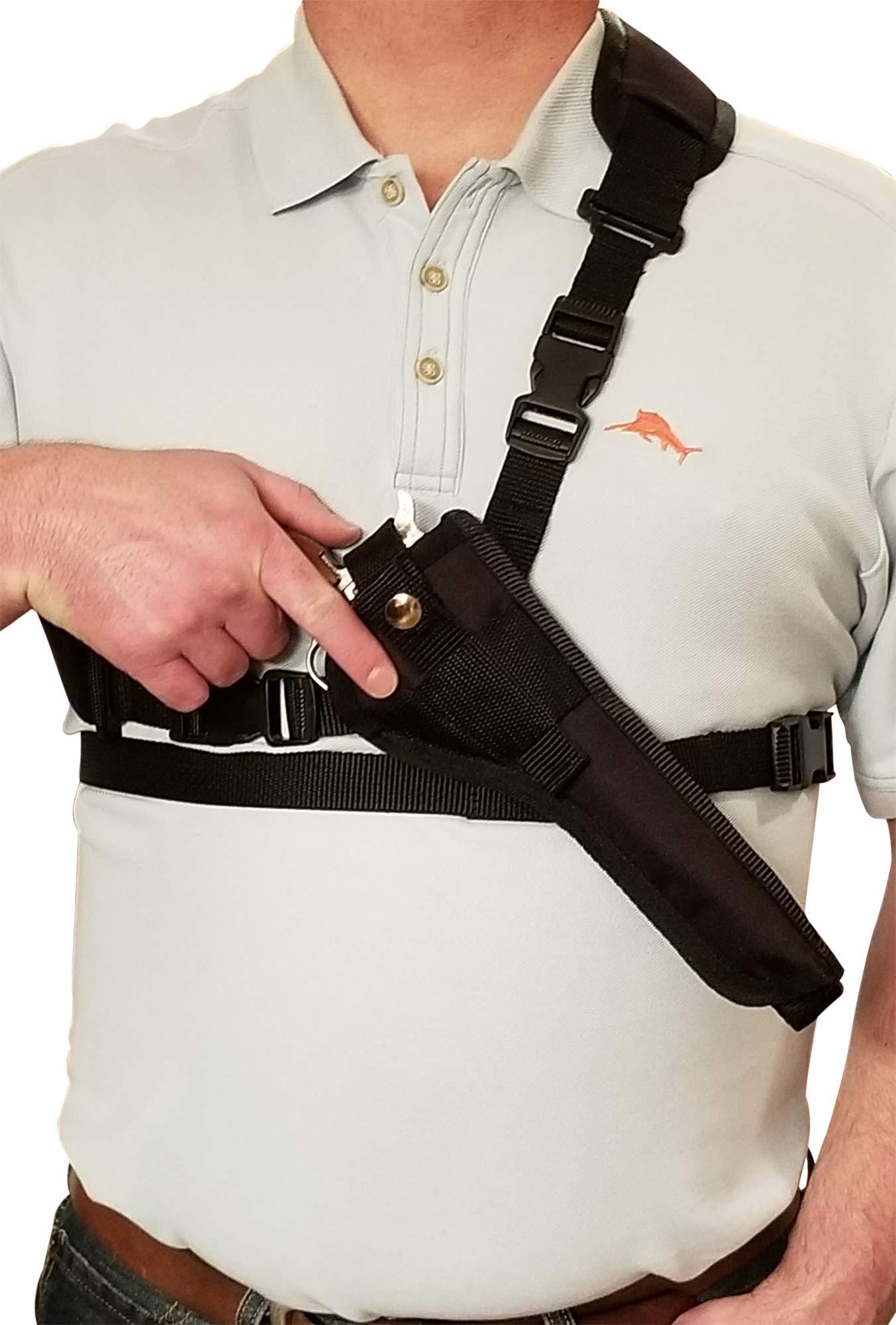Silverhorse Holsters Silverhorse Holsters Chest/Shoulder Gun Holster | Fits Ruger Single Six, Single Seven, Single Nine, Single Ten in 4.62" - 9.5" Barrel Lengths (7.5" Barrel Left Hand, Black)