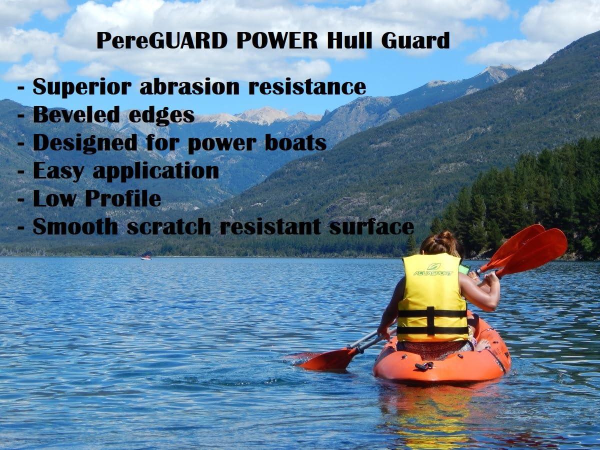 PereGuard PereGuard Power Powerboat Hull Guard Black (7 Feet) Abrasion Resistance Boat Protector