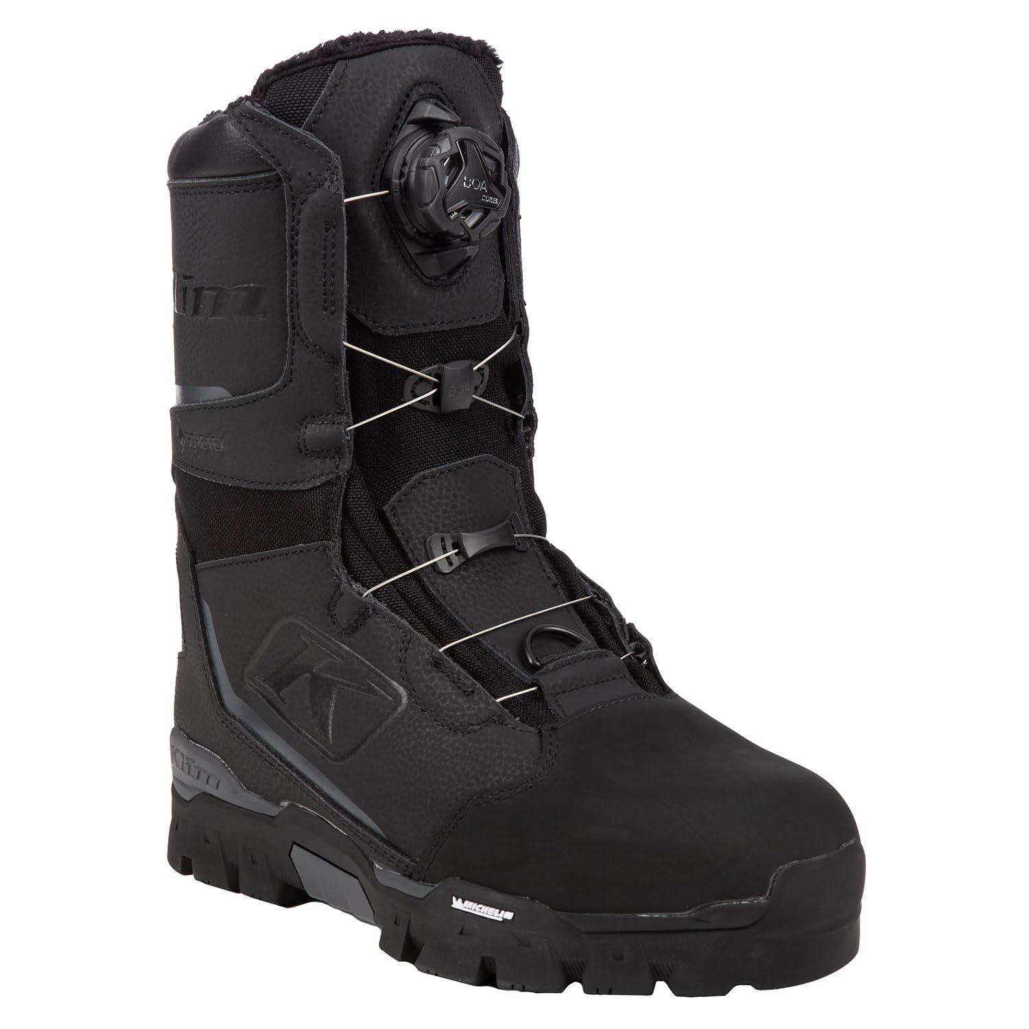 KLIM KLIM Women's Aurora GTX BOA Winter Snowmobile Boots Size 9 - Black - Asphalt
