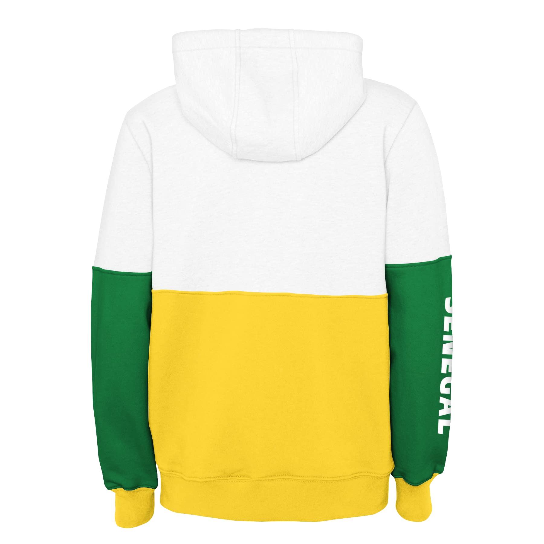 Outerstuff Outerstuff Mens FIFA World Cup Country Contrast Panel Fleece Hood, Gold-Green-White, Large