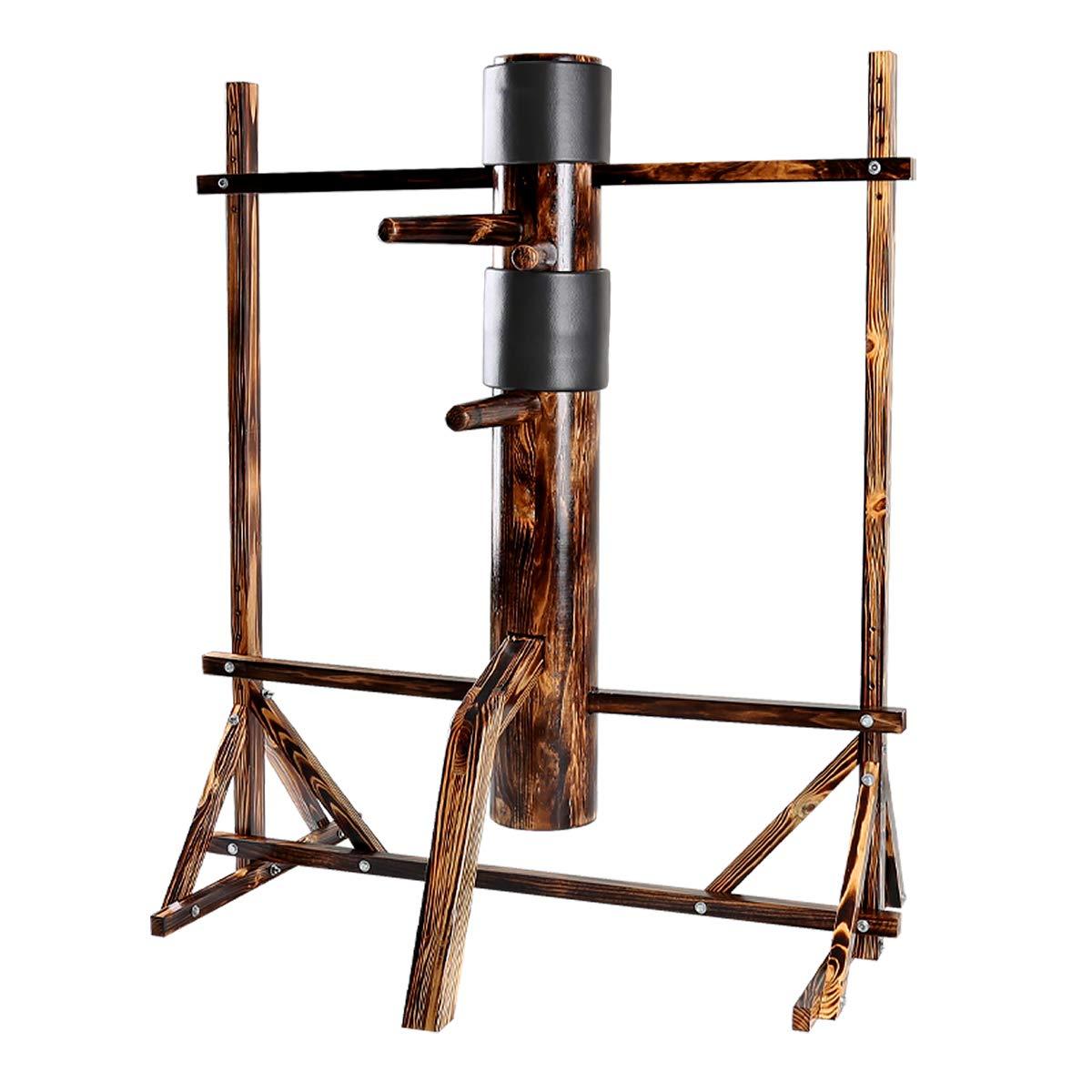 Flex HQ Flex HQ Adjustable Height Wing Chun Dummy Mook Yan Jong IP Man Training Target Wood with Frame Stand