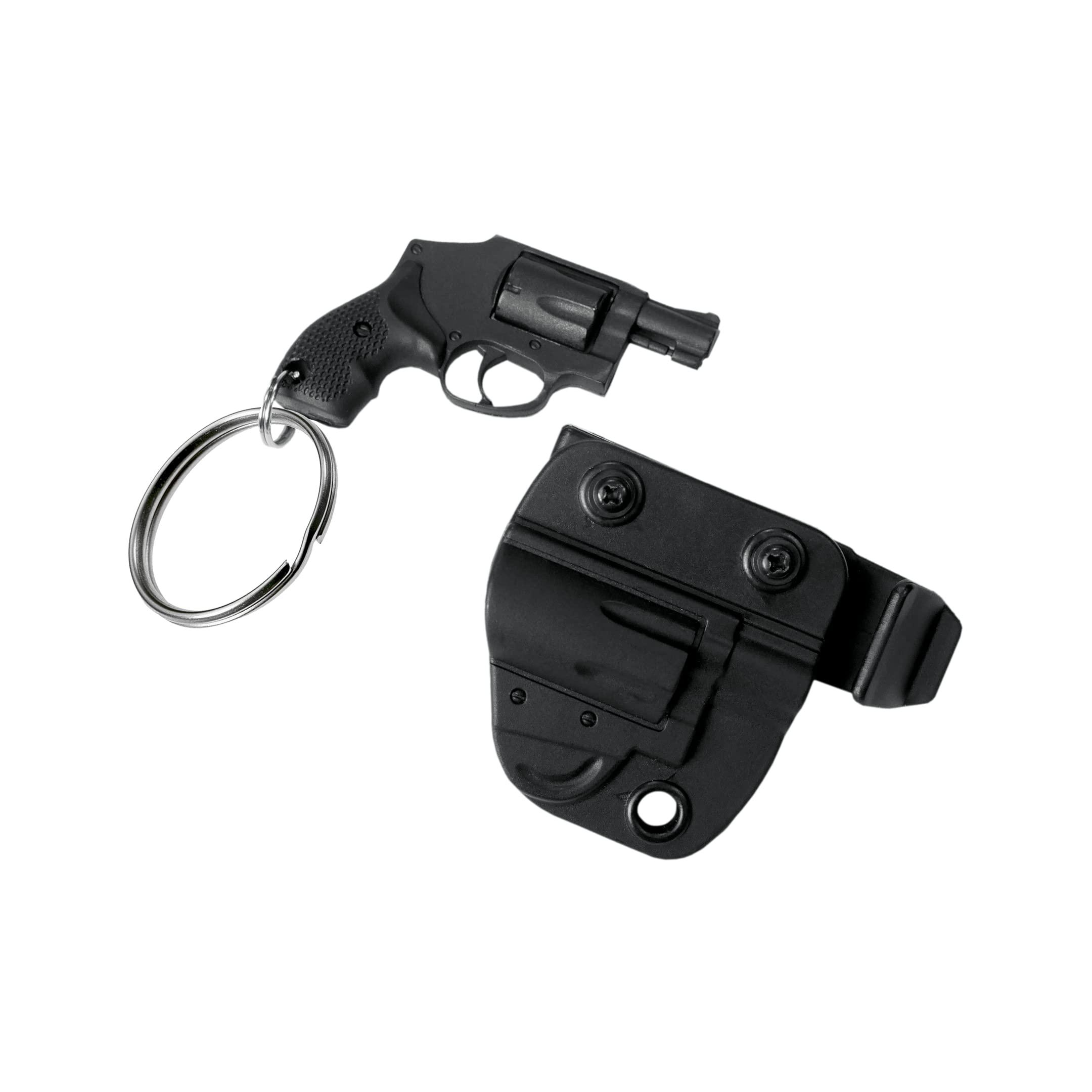 Blade-Tech Mini Pistol Shaped Keychain with Holster and Belt Clip - Revolver - by Blade-Tech Holsters