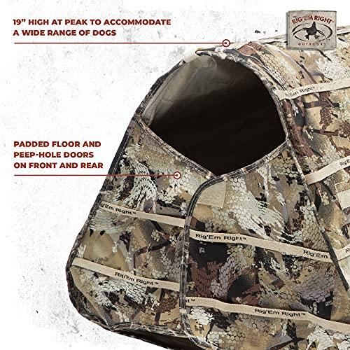 Rig Em Right Rig\'Em RIght Waterfowl Field Bully Bird Hunting Dog Blind - Ultra Quick Setup with no Pins, Hinges or Poles (Gore Optifade Marsh Camo)