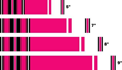 White Water Archery White Water Archery Non-Laminated Pink Black Traditional 2 Crest Arrow Wrap 15 pk Choose Length Width (7, 75)