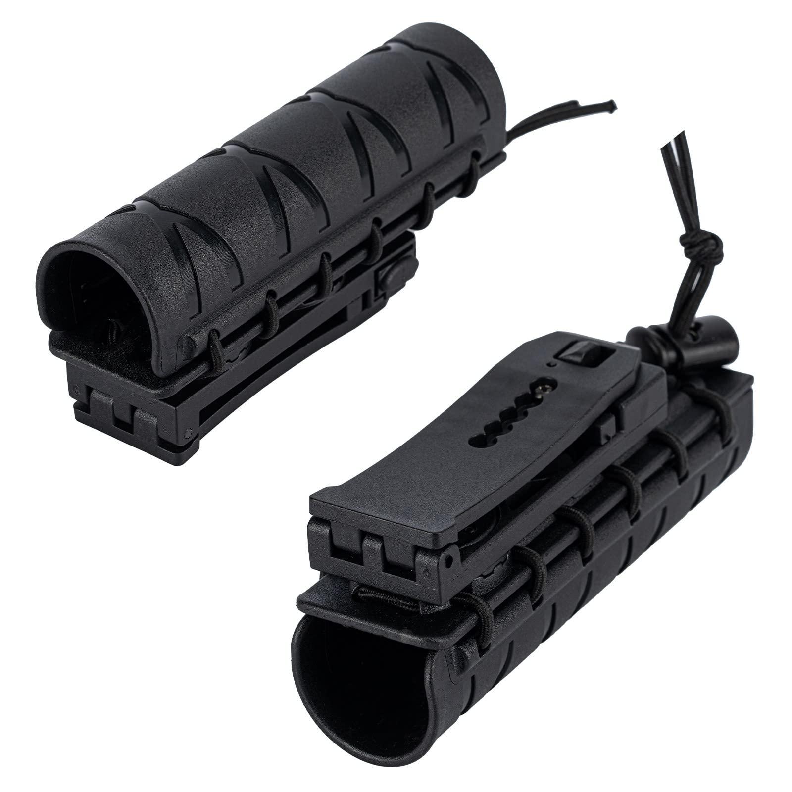 Dotacty Dotacty Baton Holder w/ 360 Degree Rotating MOLLE Clip 16\"-21\"-26\" Telescopic Holster for 1.2\" Diameter Expandable Carry Case Flashlight Carrier Police LE Security Officer Duty Belt
