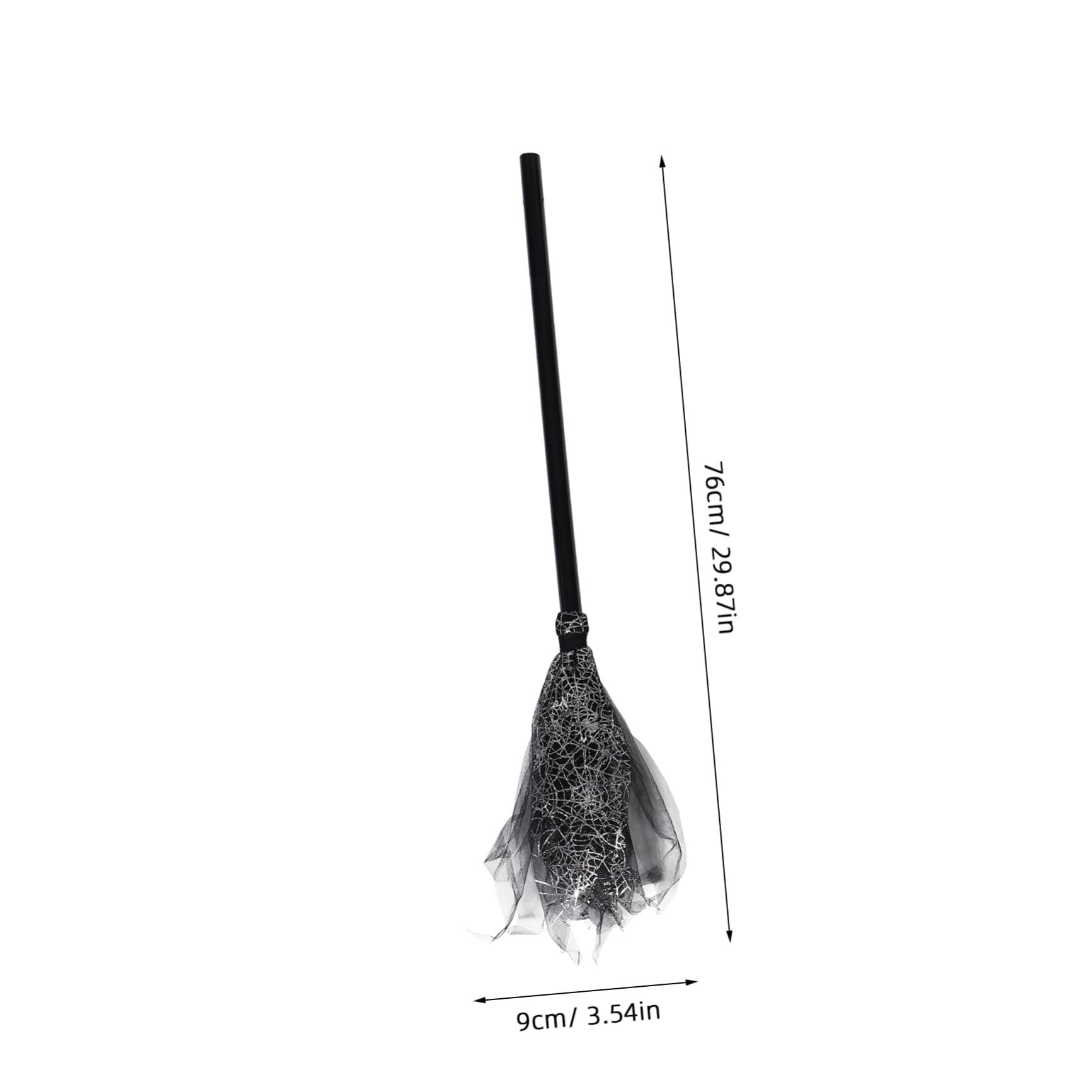 Beavorty Beavorty 2pcs Halloween Witch Broom Prop Lightweight Plastic Broom for Cosplay Costume Parties Halloween Festivities