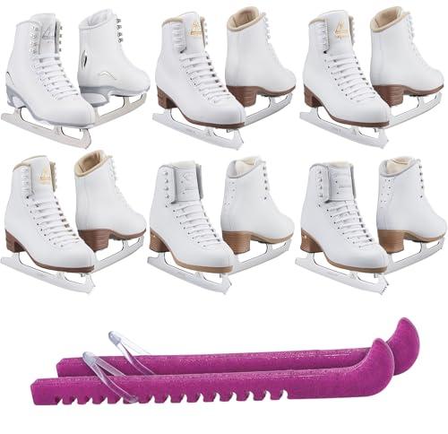 SKATE GURU Jackson Ultima Figure Ice Skates Finesse JS451 / Medium to Wide/Kids 3 Bundle with Guardog Skate Guards