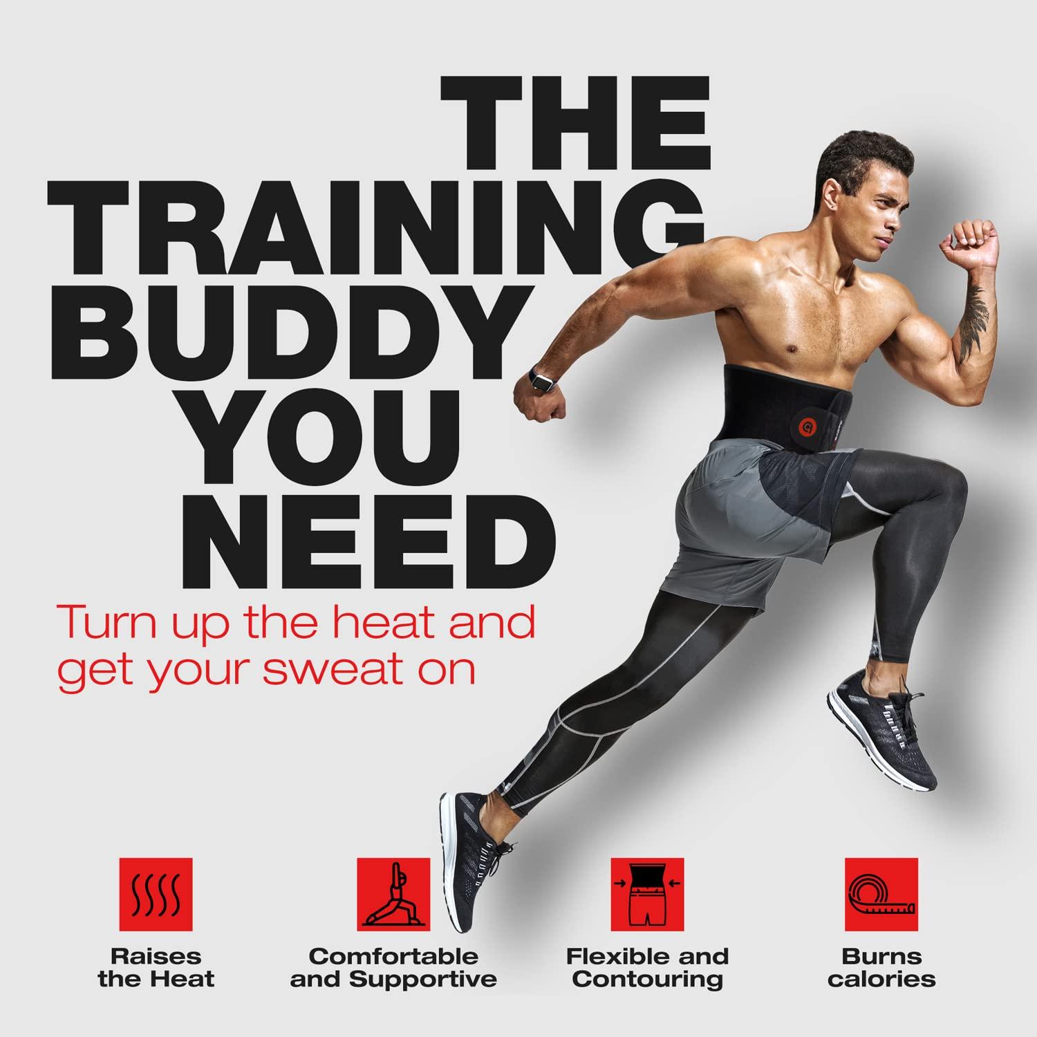 ActiveGear ActiveGear Waist Trimmer Belt Bundle for Men & Women Sweat Band Waist Trainer Belt for a Toned Look - Reinforced Trim and Double Velcro (Red & Cocoa, Large: 9 x 46)