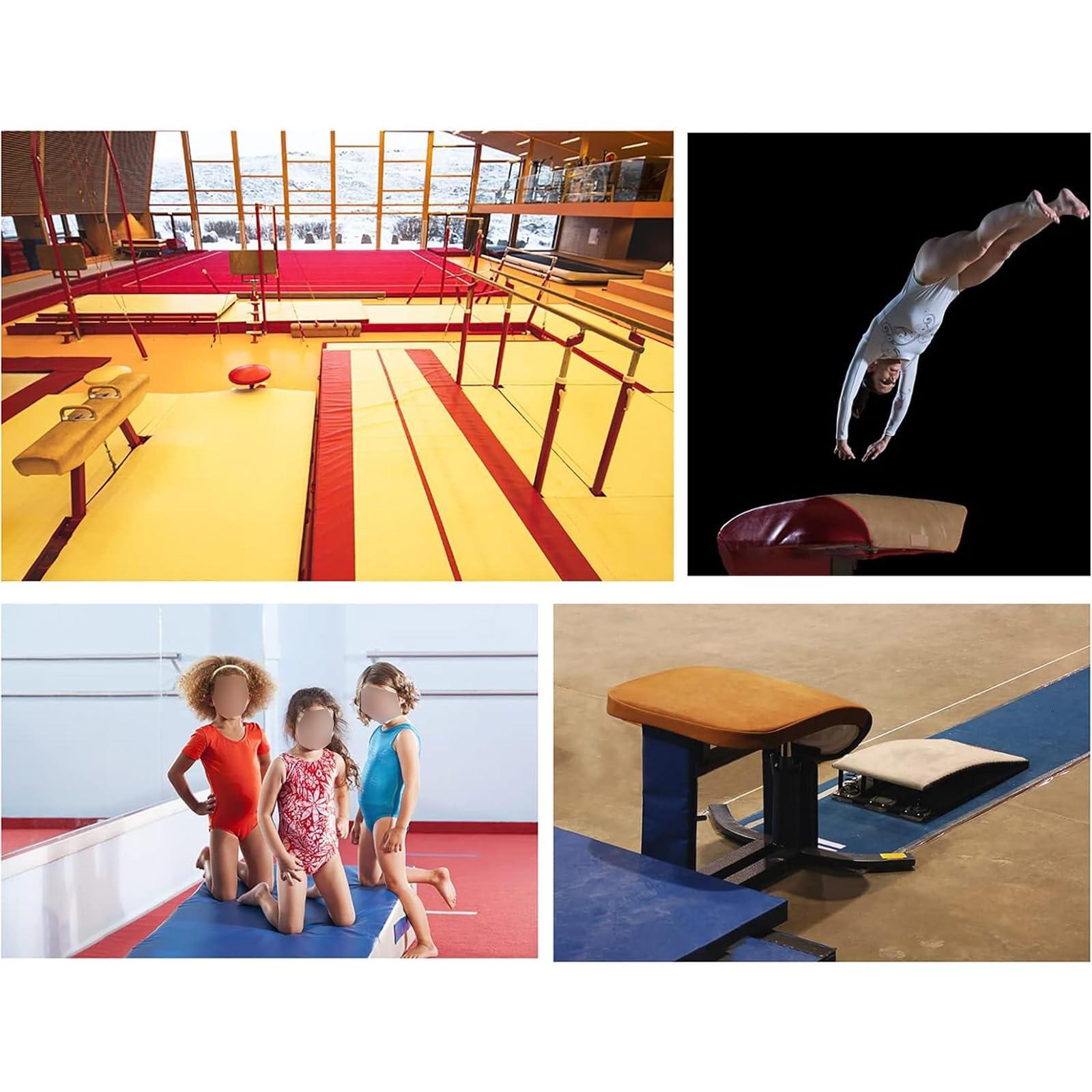 ZXXDSGHUS Gymnastics Springboard for Adults and Kids, Junior Gymnastics Springboard,Big Kids Junior Gymnastics Springboard Heavy Duty Vault Spring Board for Kids for Vault Home Vault Mini Trampoline