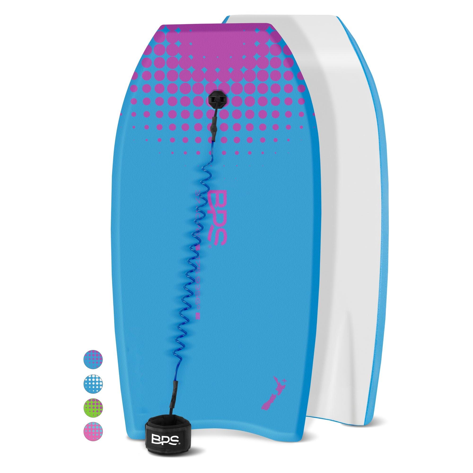BPS BPS Storm 33\" Bodyboard - Includes BPS Premium Coiled Leash (Single Board) (Blue , Purple)