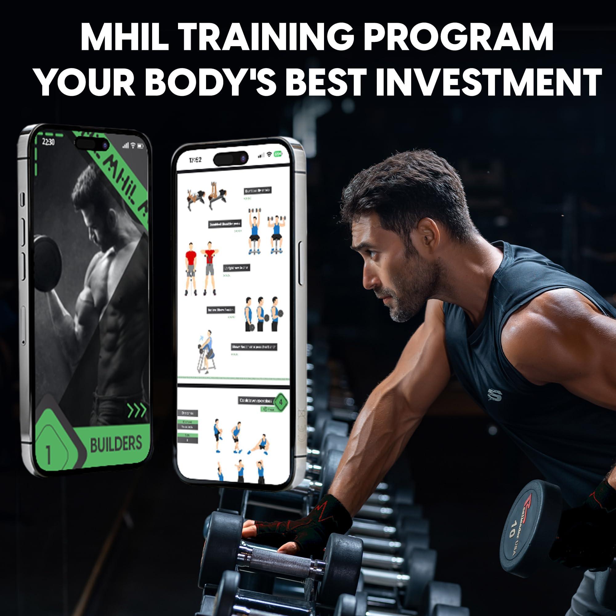 MhIL MhIL Workout Gloves for Men Comfortable Gym Gloves for Men with Enhanced Grip for Safety and Hand Protection Weight Lifting Gloves for Men with Wrist Wraps Support for Performance Boost and Style